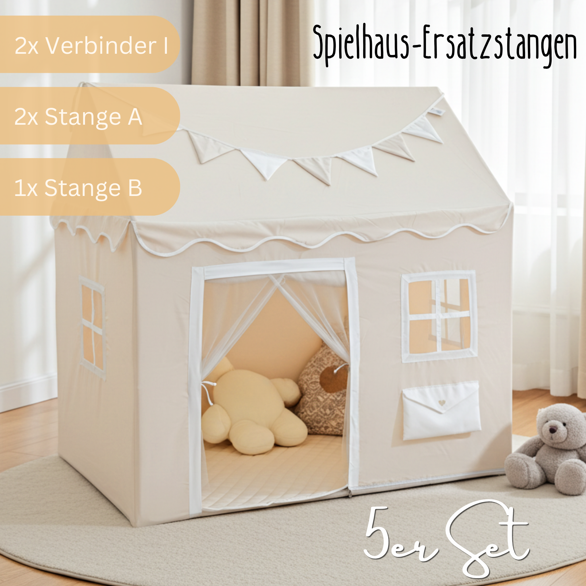 Lionherz Set Aste Ricambio Casetta Gioco 5 pezzi