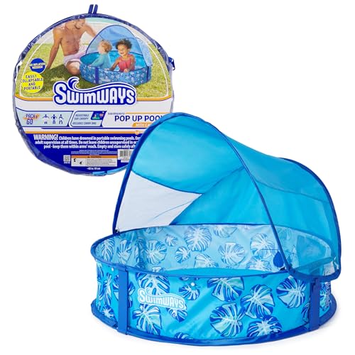Swimways Pop-Up Pool piscina bambini 81 cm blu con tettuccio