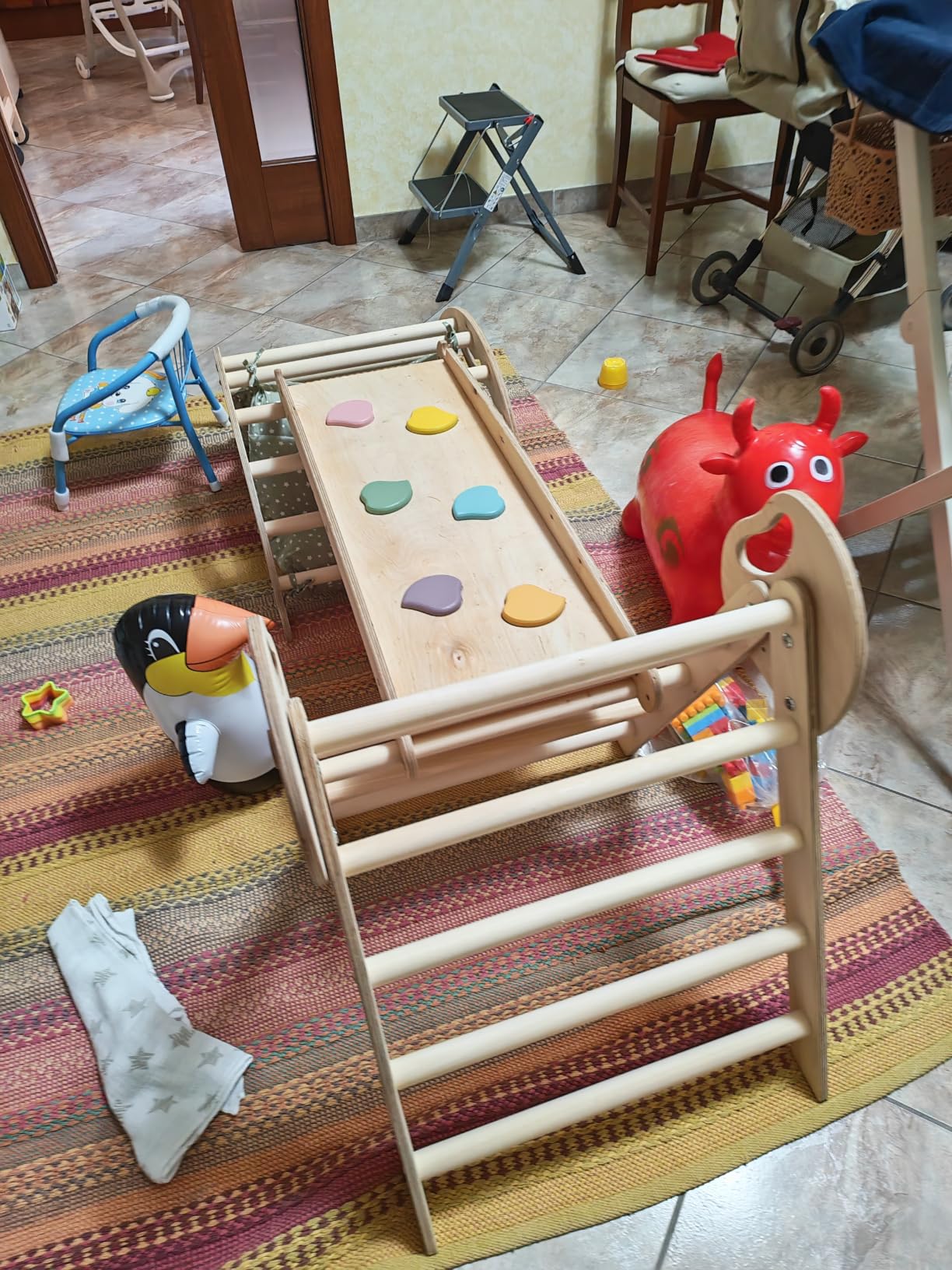 Goodevas Montessori triangolo arrampicata beige cuscino 4 pezzi