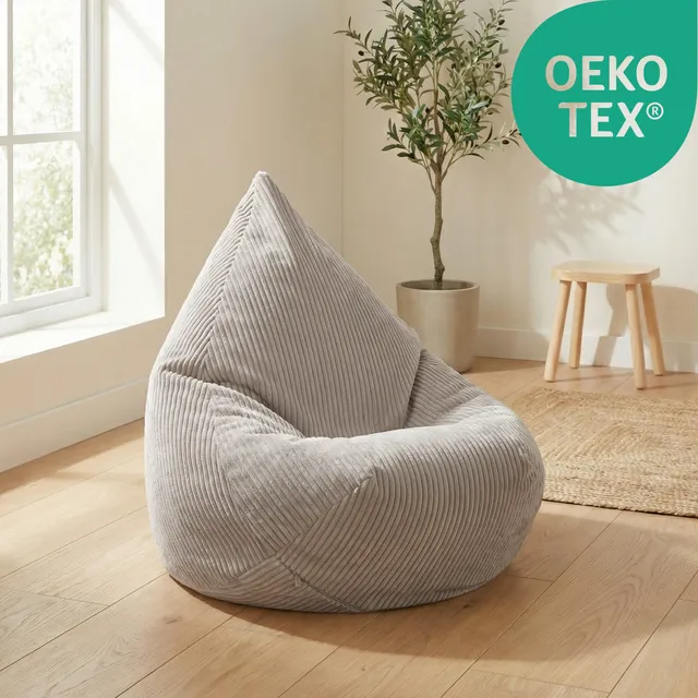 LIONHERZ Cozy Cloud Poltrona Sacco Bambini 80x85cm Taupe