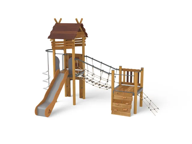 Pozza 1865 Primitiv Merlino Gioco Parco con Pedana Curva
