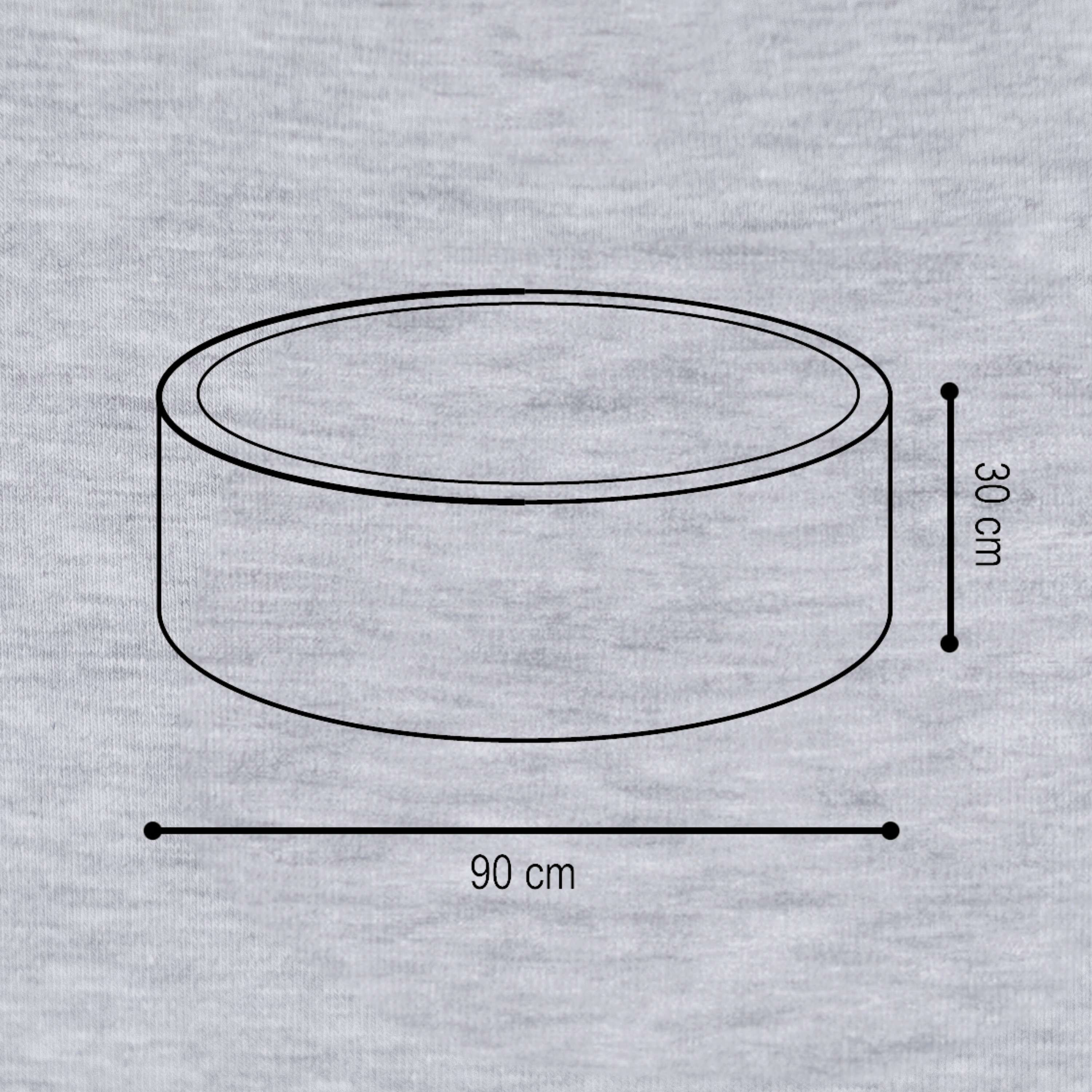 Cotty Pool 90x30 piscina palline grigia cotone senza palline
