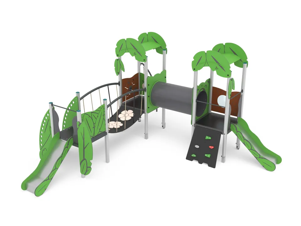 Pozza 1865 Dragon Leaves struttura gioco con tunnel e palestra baby