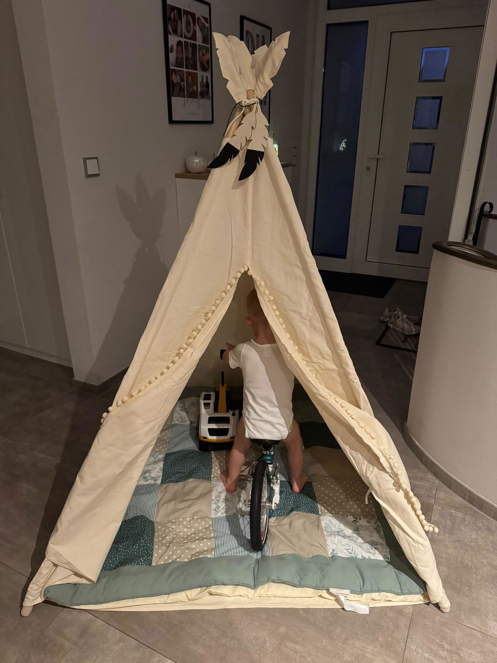 Lionherz Tipi tenda bambini cotone set base crema