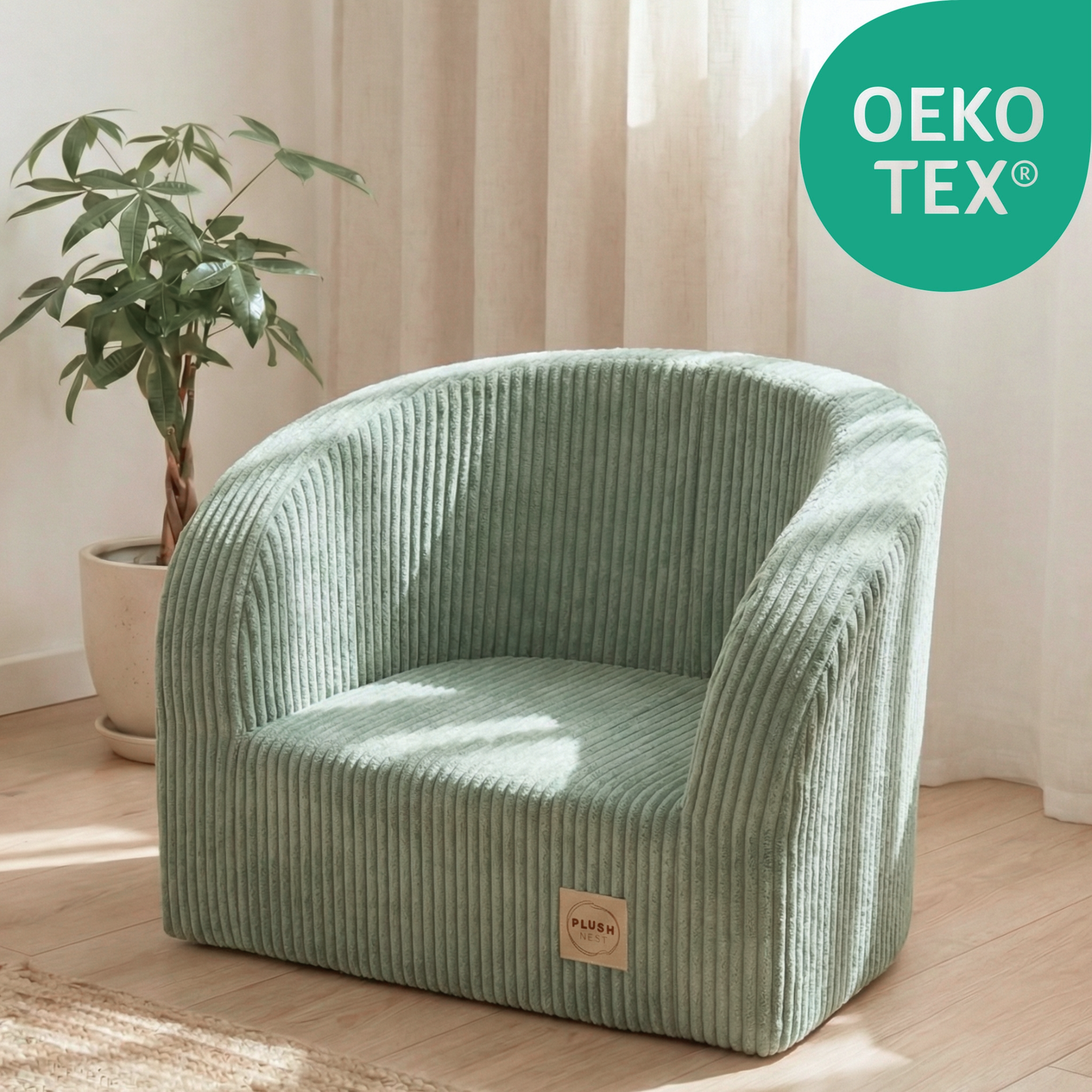 Lionherz Cuddle Chair poltrona bambini 53x40 salvia in corda
