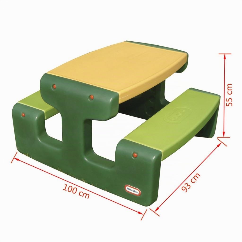 Little Tikes Tavolino Picnic Grande Evergreen 6 posti da esterno