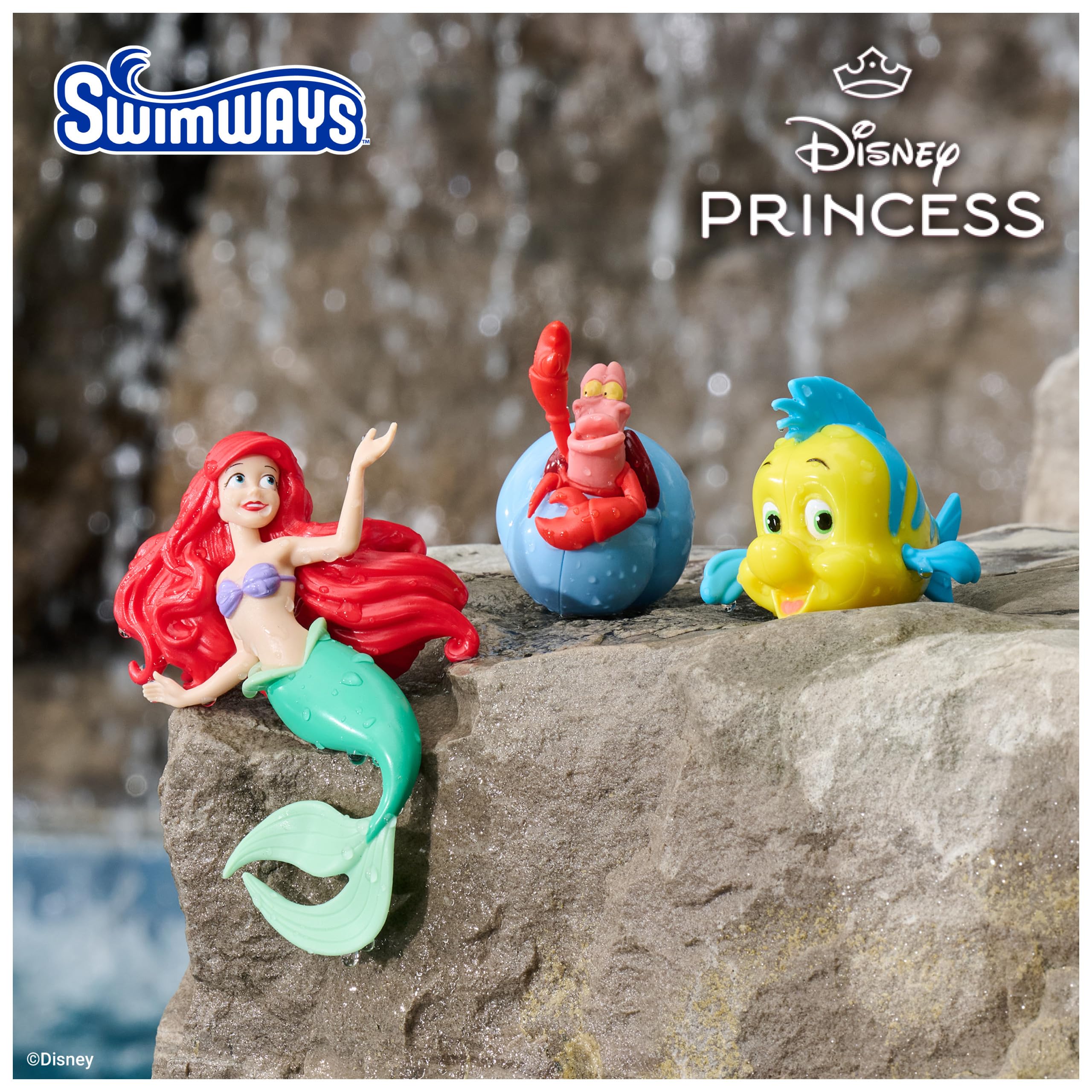 SwimWays Water Toys Ariel Dive giocattoli piscina 3 pezzi Sirenetta