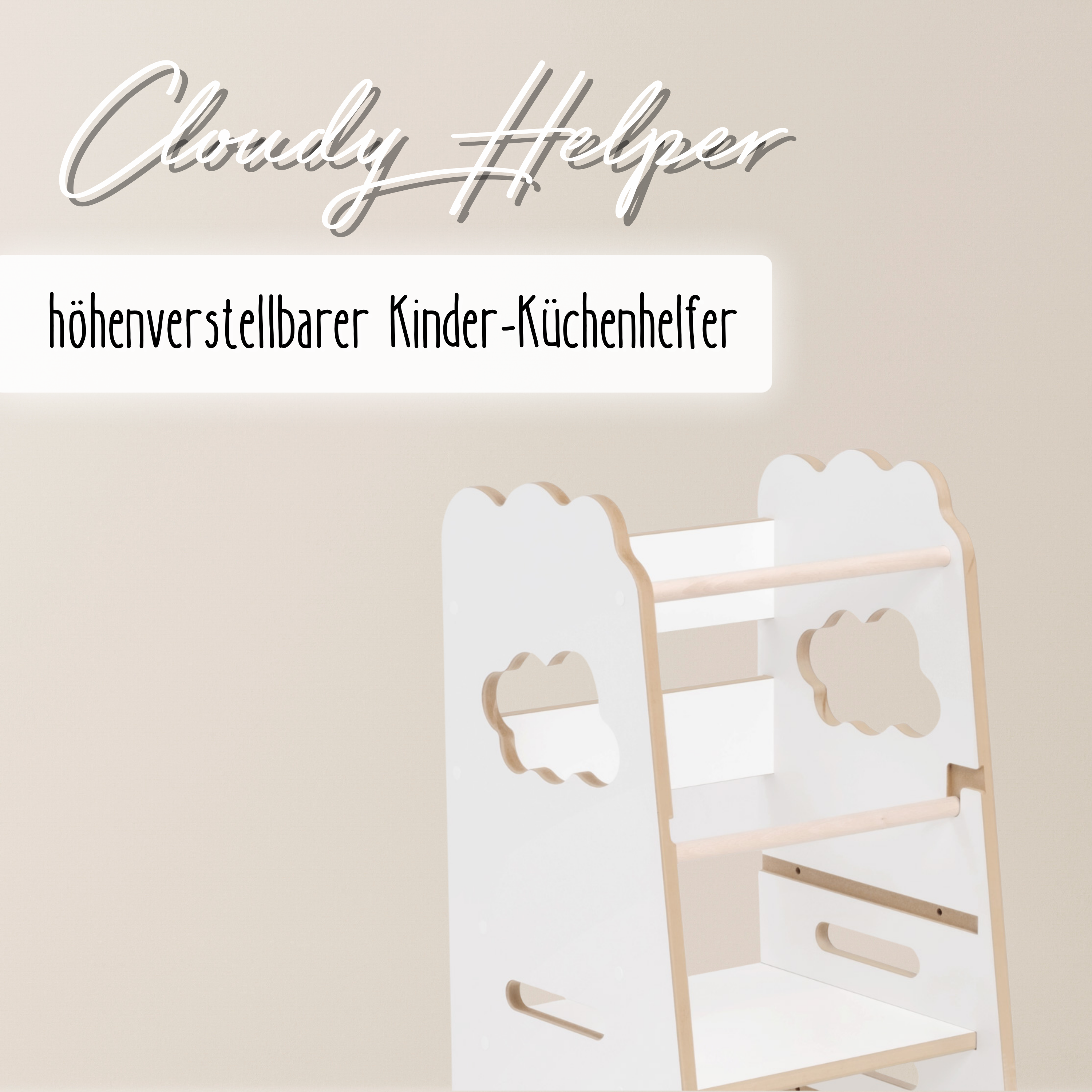 Lionherz Lerntürme Cloudy Helper torre apprendimento bianca regolabile