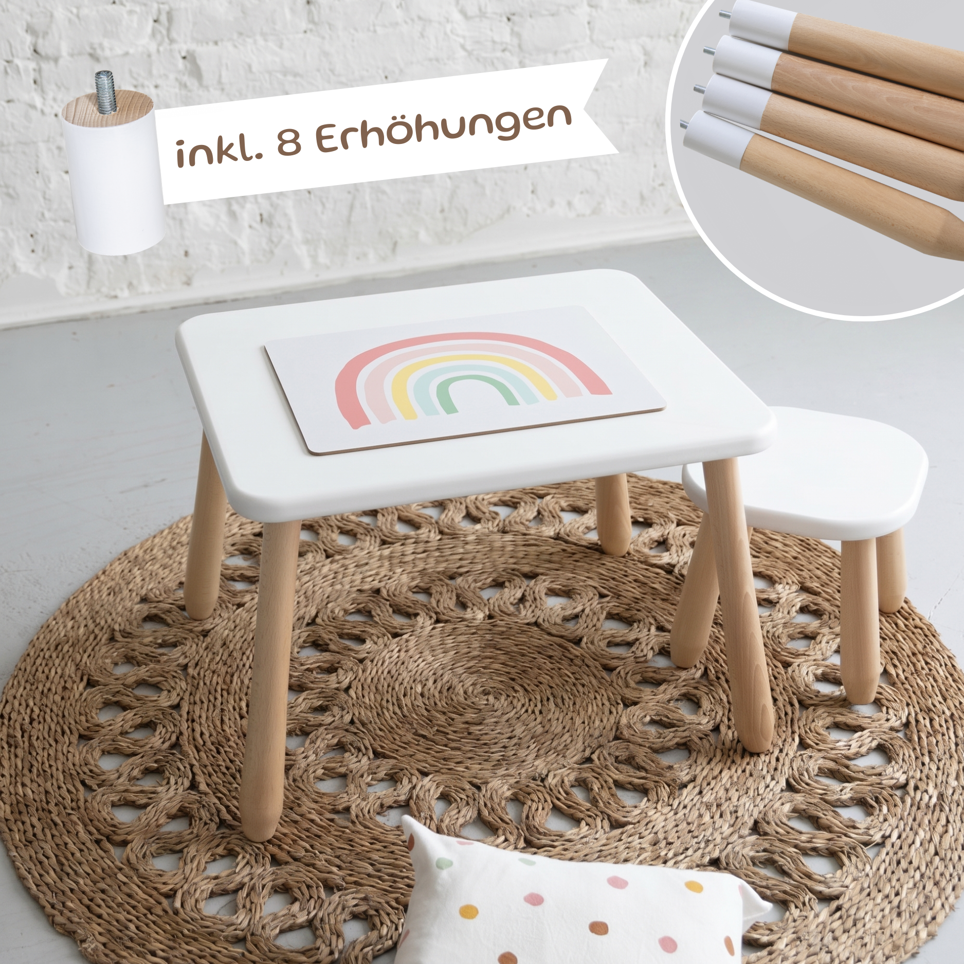 Lionherz Solo Minimal tavolo sgabello faggio 1-5 anni