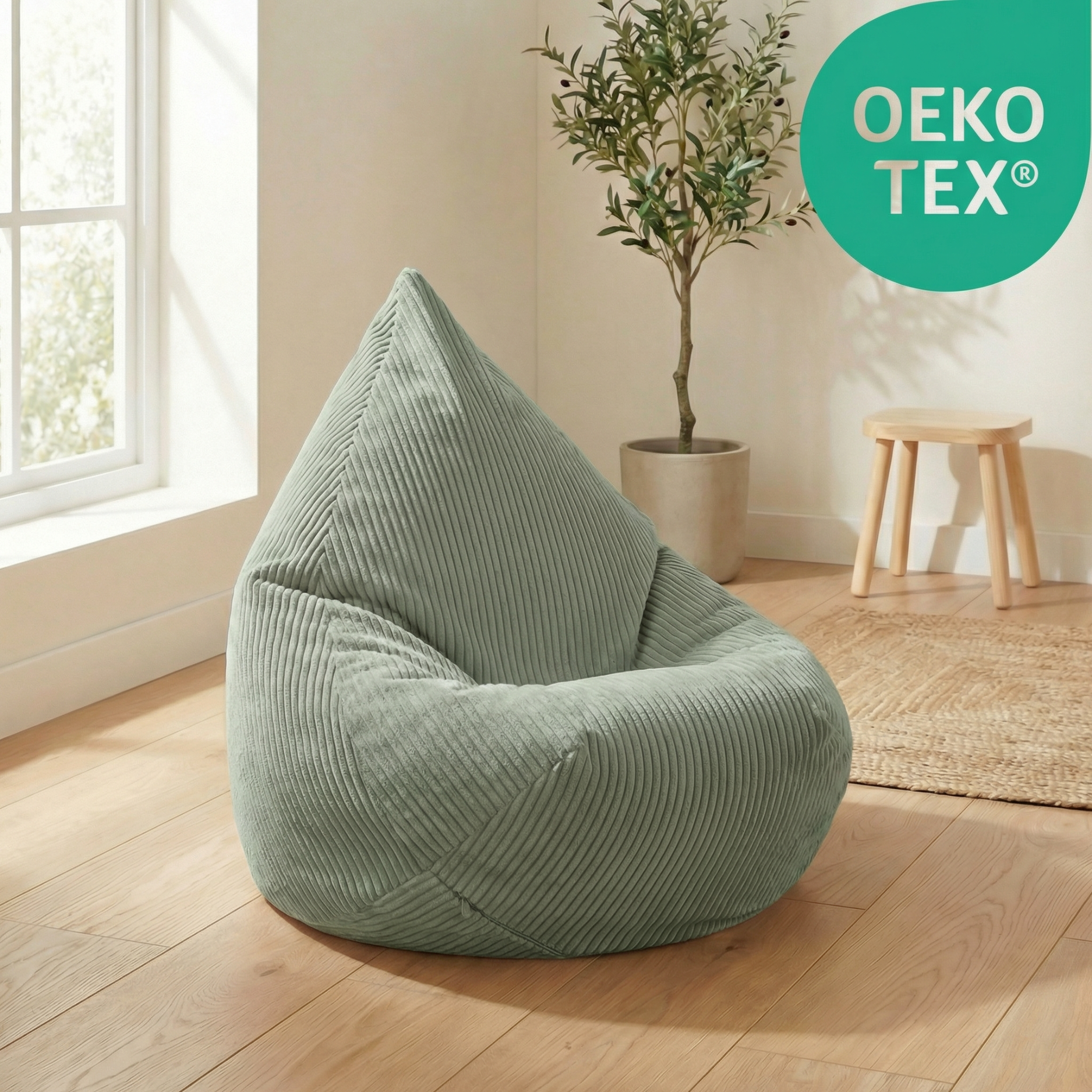 LIONHERZ Cozy Cloud Poltrona Sacco Bambini 80x85cm Taupe