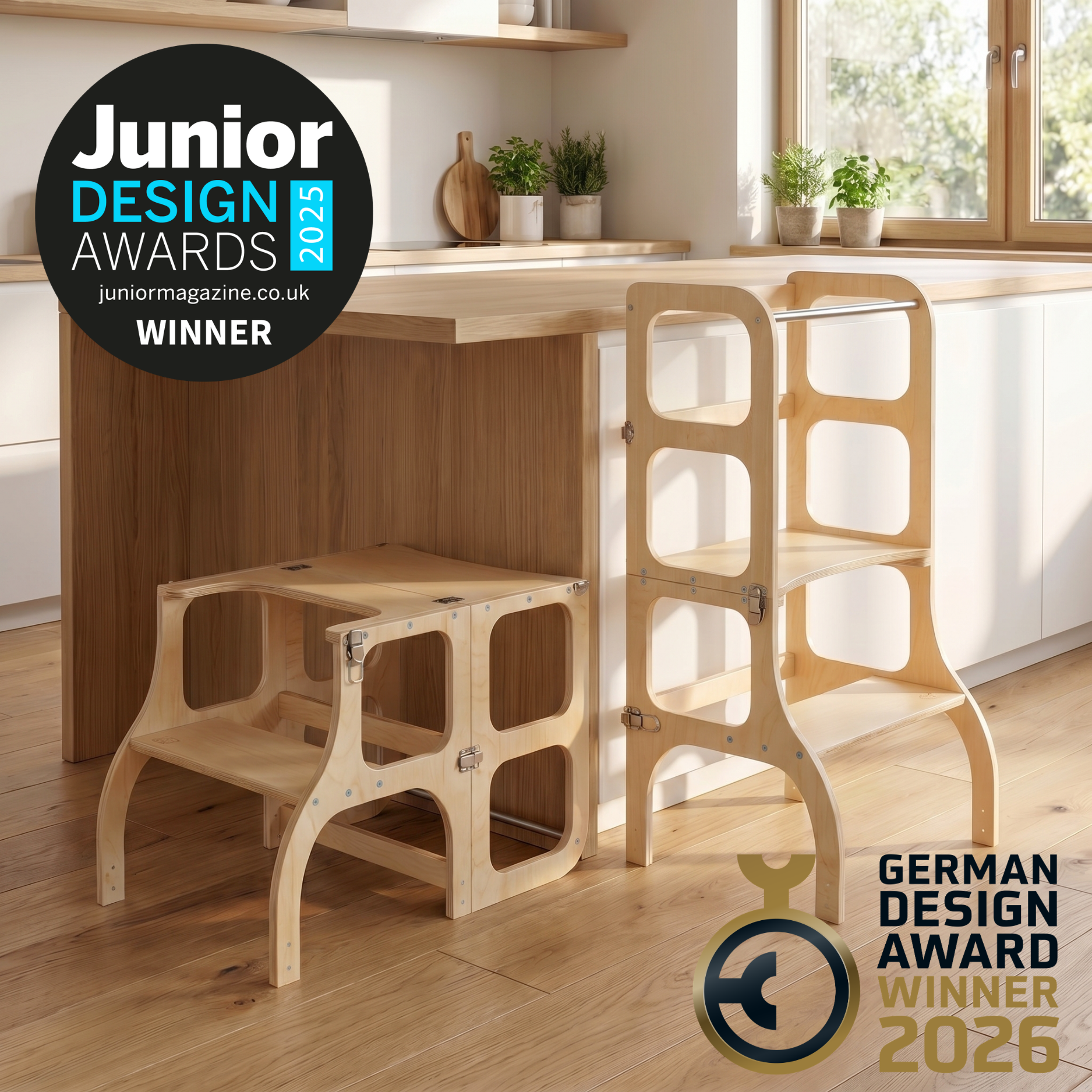 Lionherz STEP'n'SIT torre montessori 2in1 bianca