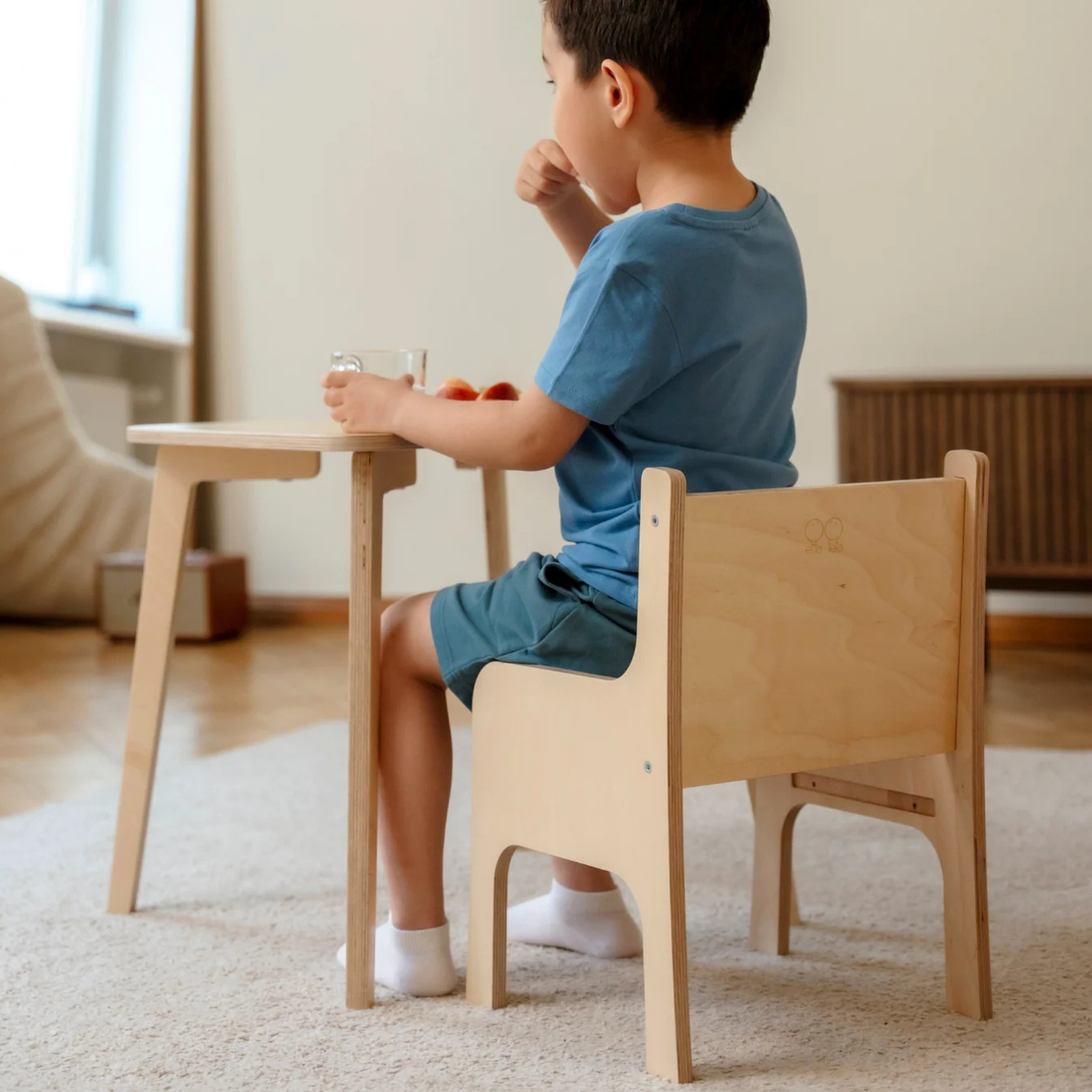 Lionherz Tulla sedia Montessori legno naturale regolabile