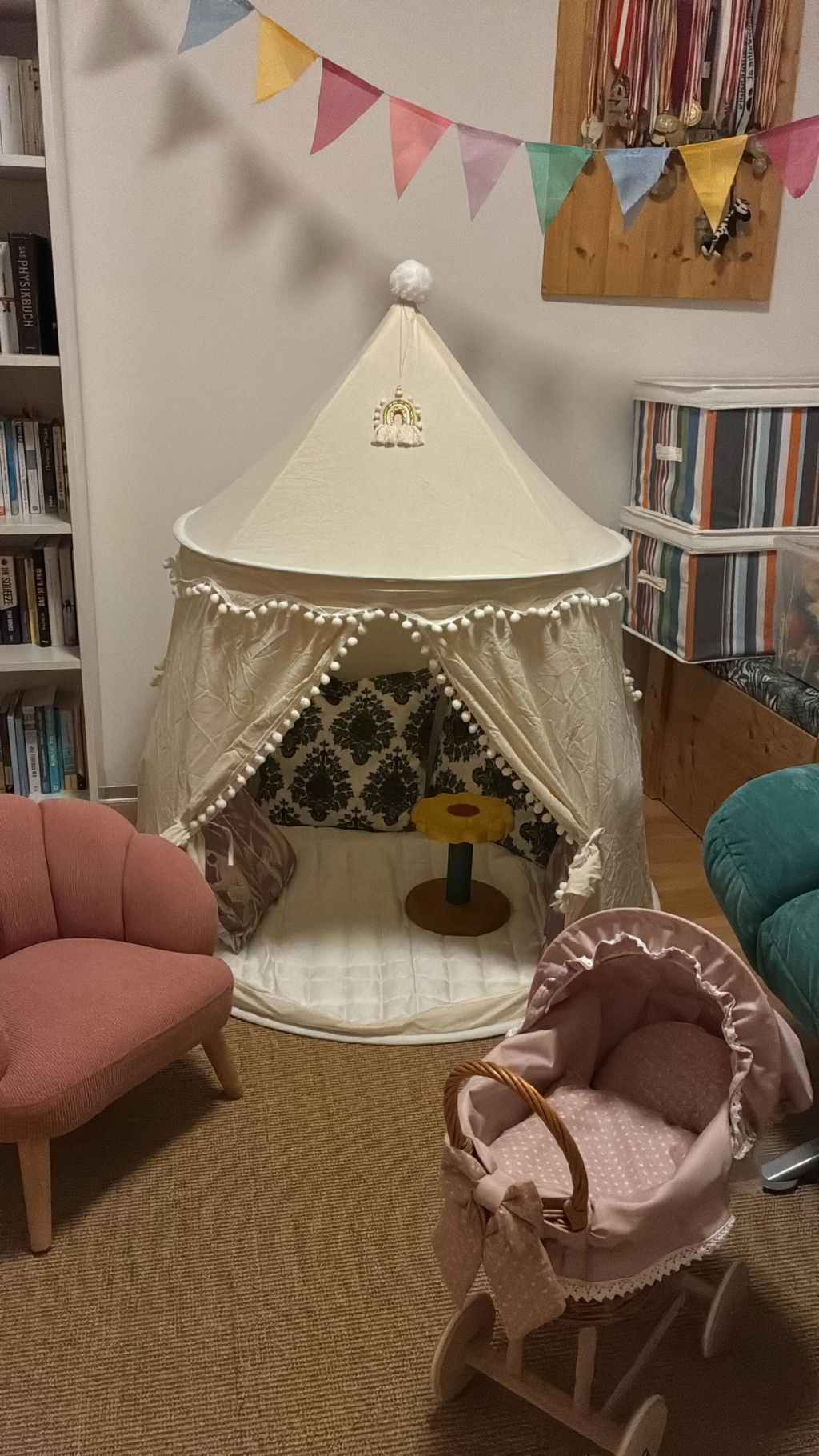 Lionherz Castello tenda gioco bimbi cotone crema con accessori
