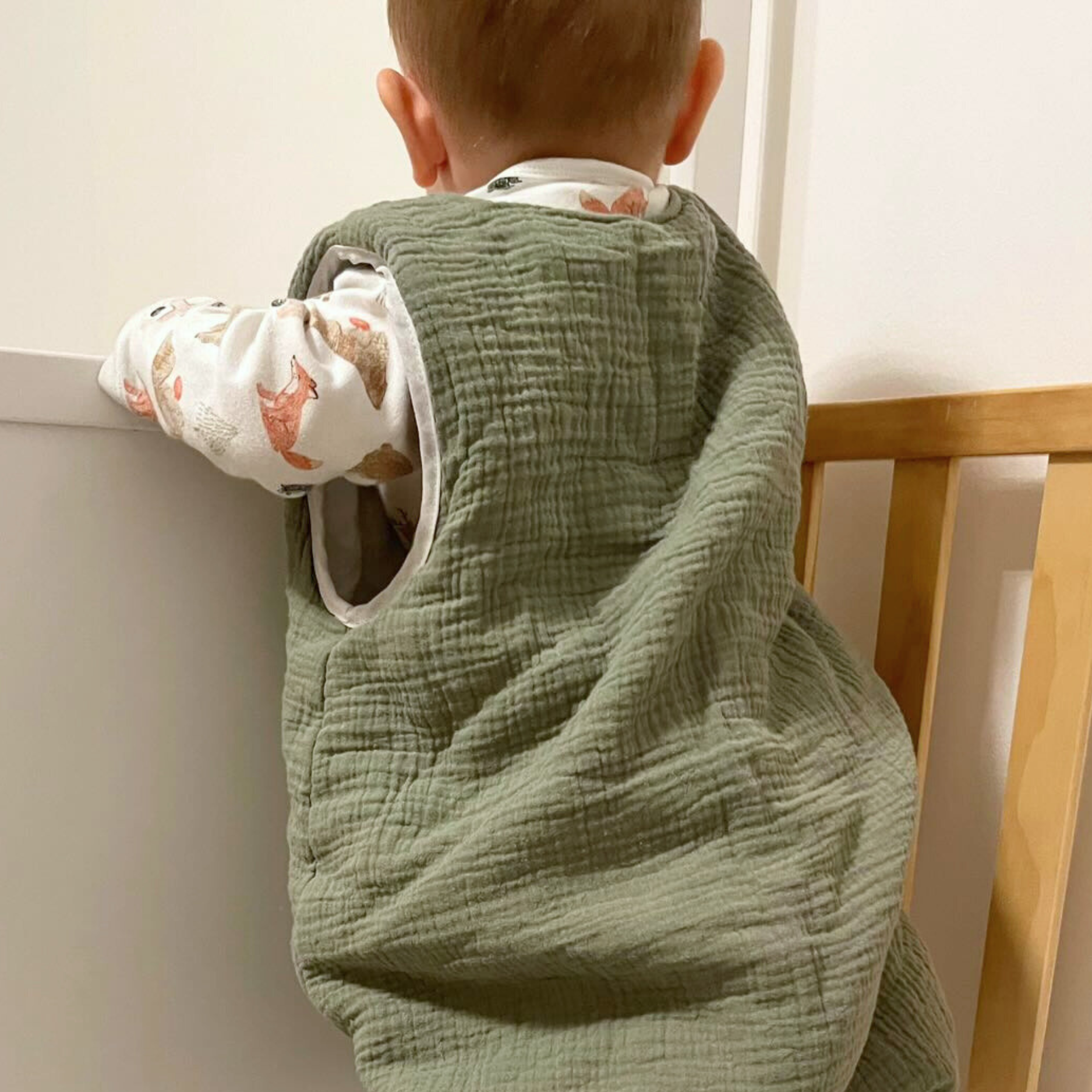 Lionherz YappySnug sacco nanna neonato mussola salvia 1.5 TOG 0-6 mesi