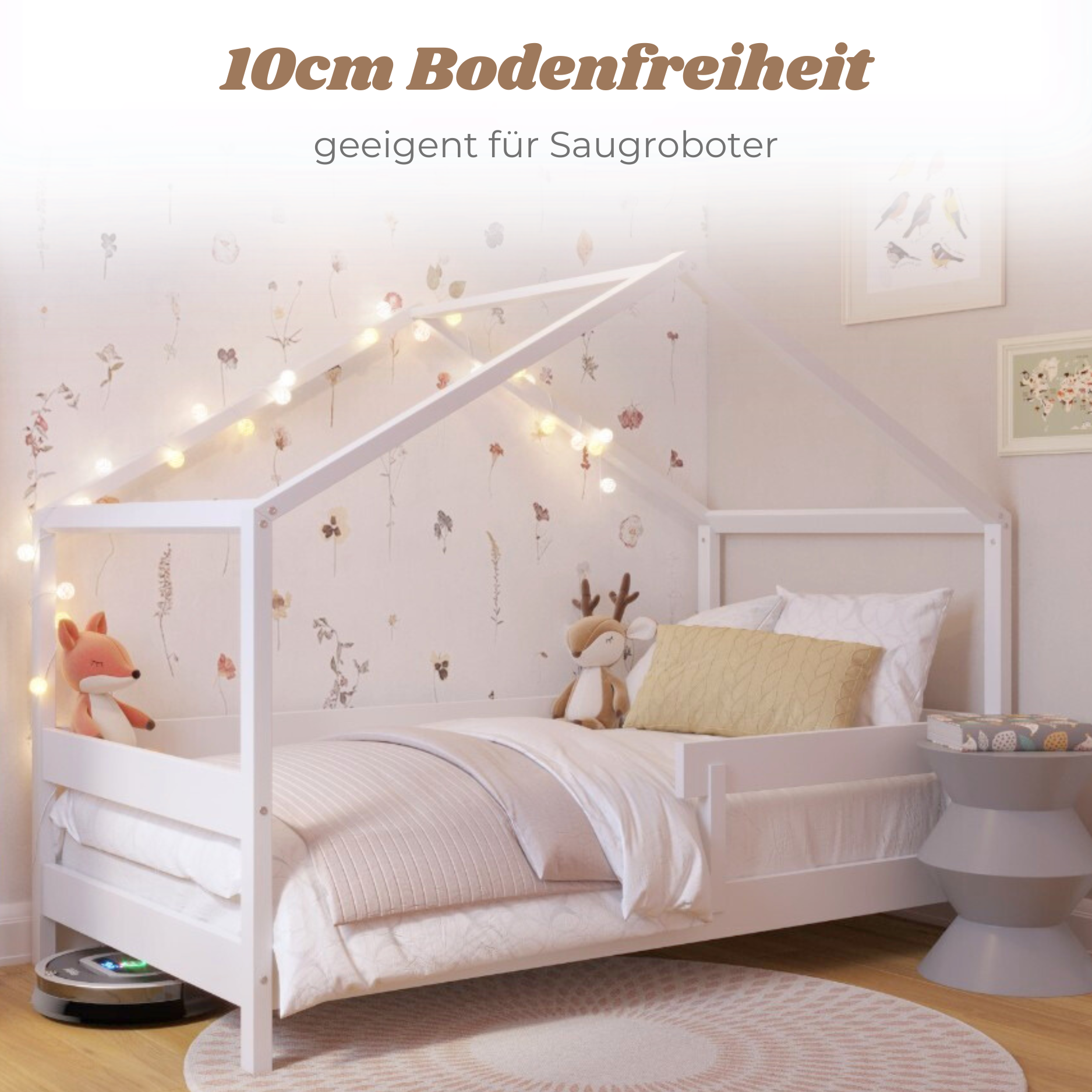 LIONHERZ YappyHytte Junior letto casetta 160x80 con sponda