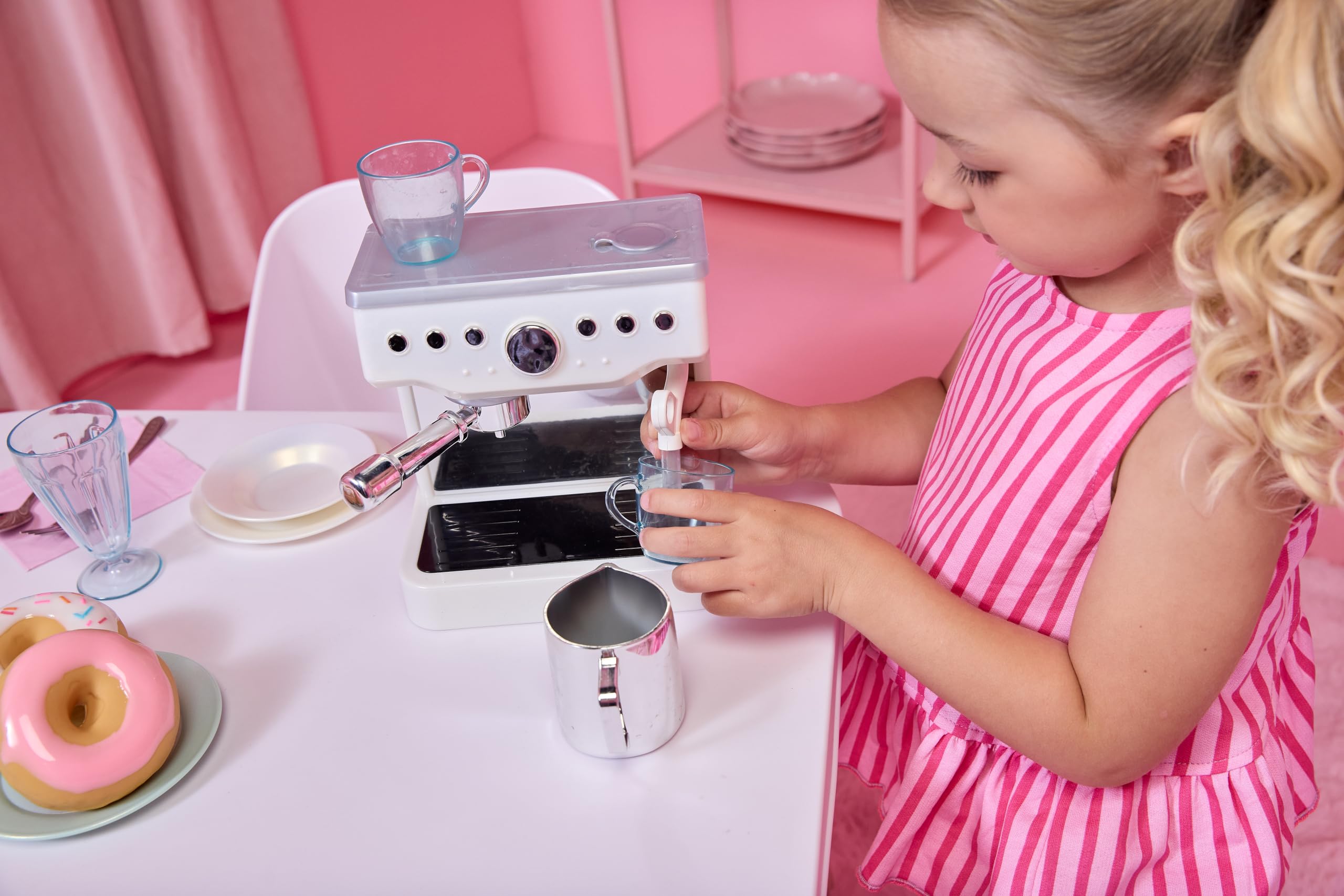 Little Tikes Sweet Spaces macchina caffè giocattolo bianca con 6 accessori