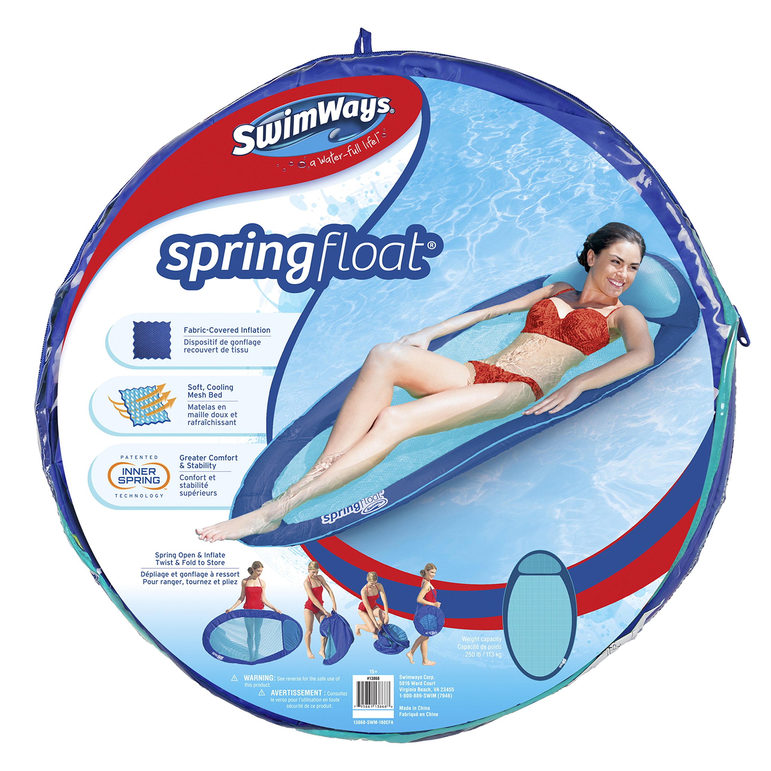 SwimWays Spring Float Amaca Galleggiante Piscina Adulti