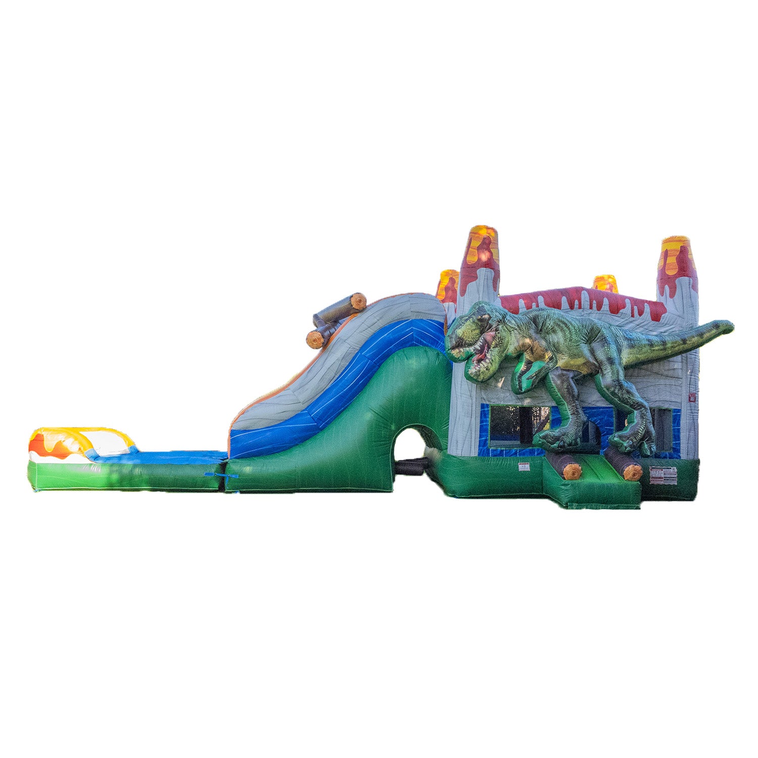 XJUMP Combos T-Rex Gonfiabile con Scivolo e Piscina