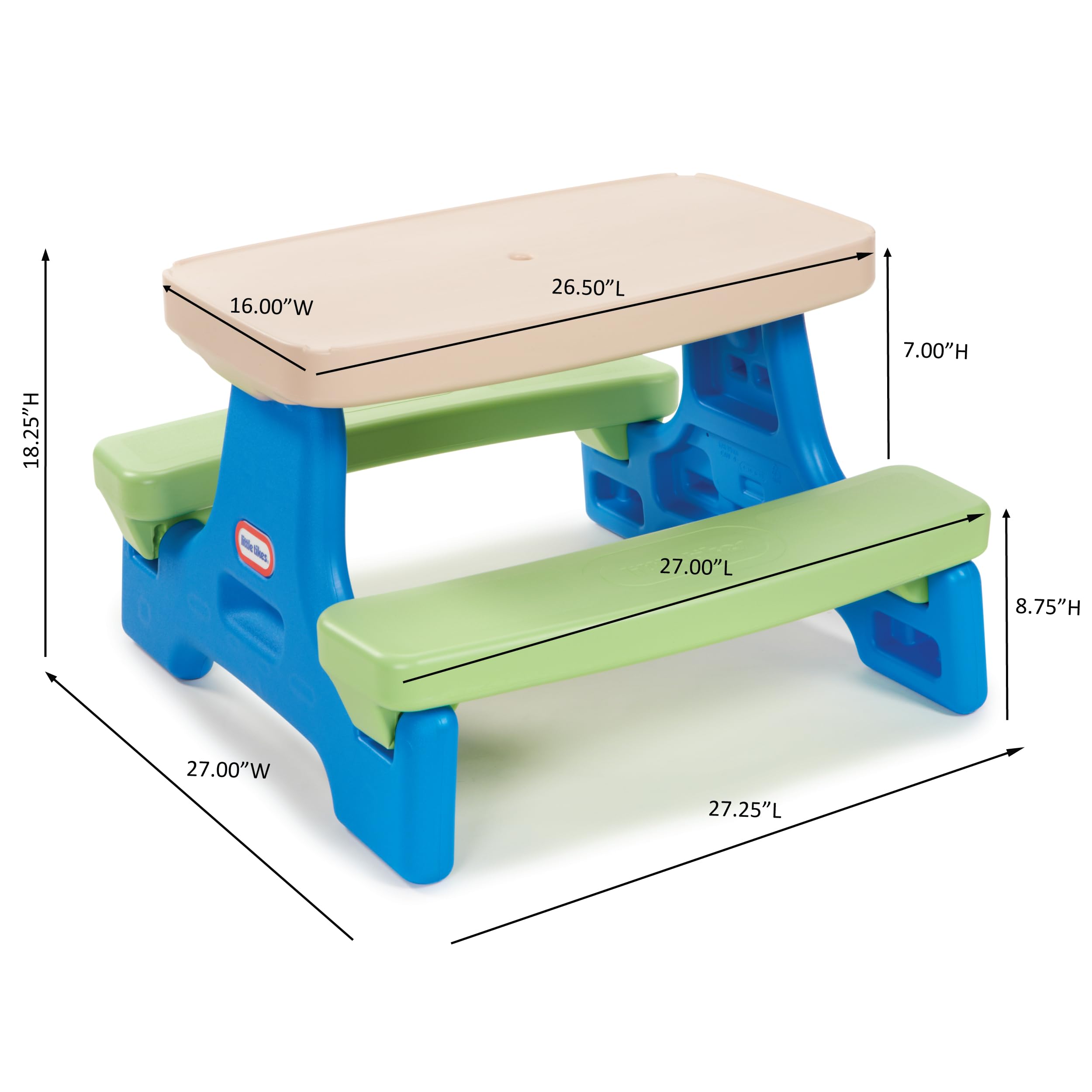 Little Tikes Easy Store Jr Tavolo Gioco con Ombrello