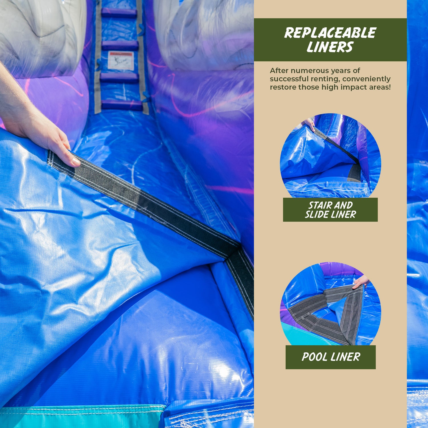 XJUMP Water Slides X-WD19T Tropical scivolo acquatico 19FT