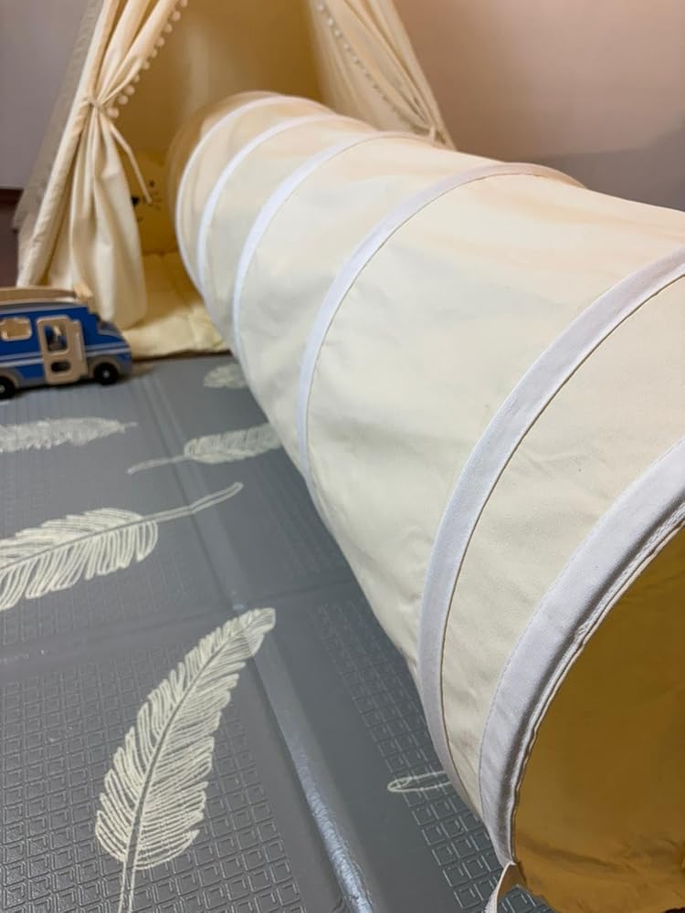 Lionherz Spieltunnel Tunnel Gioco Cotone Crema 180x46 cm