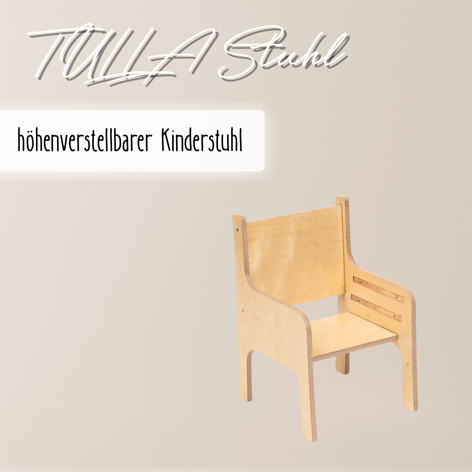 Lionherz Tulla sedia Montessori legno naturale regolabile