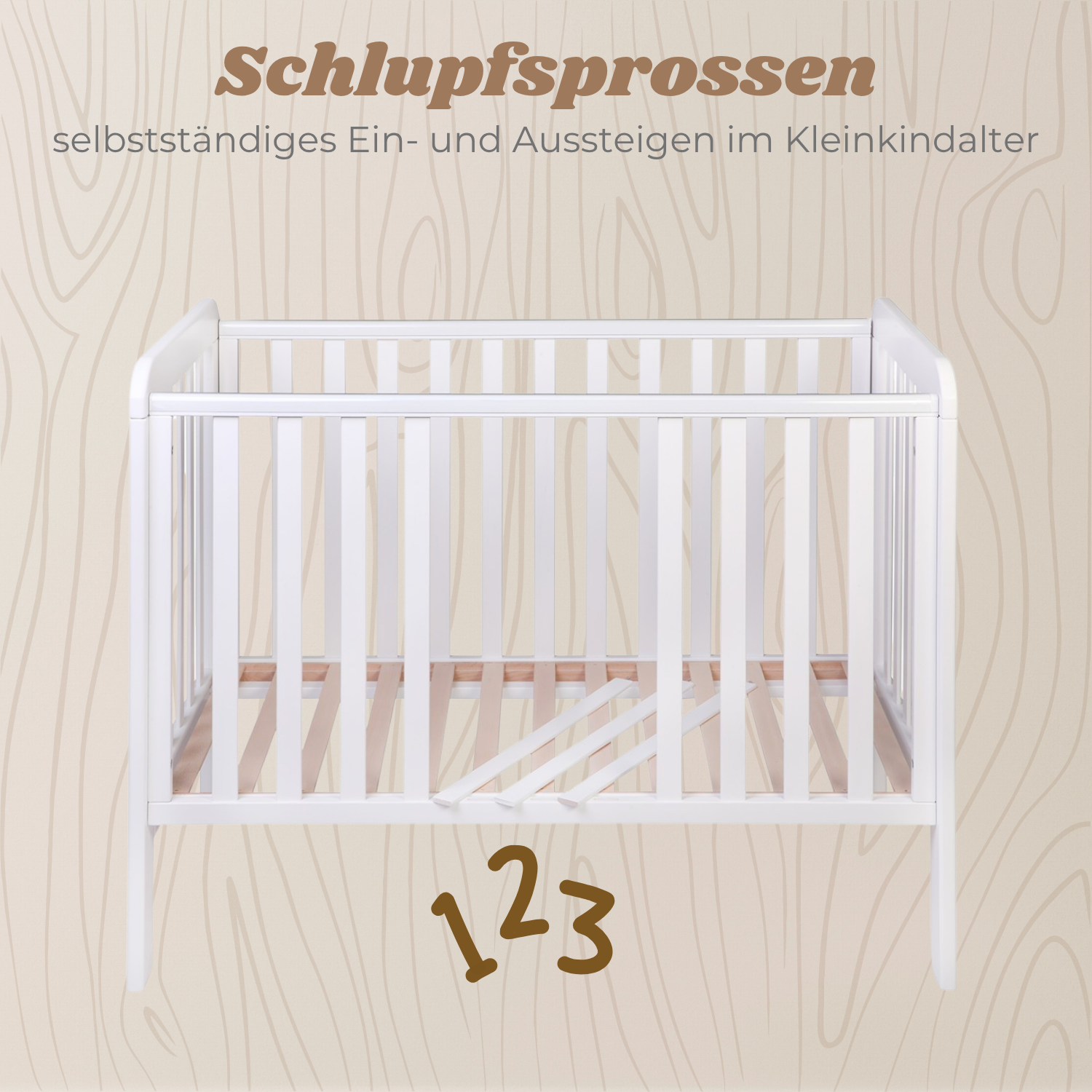 LIONHERZ YappyLull MINI Classic lettino 120x60 faggio