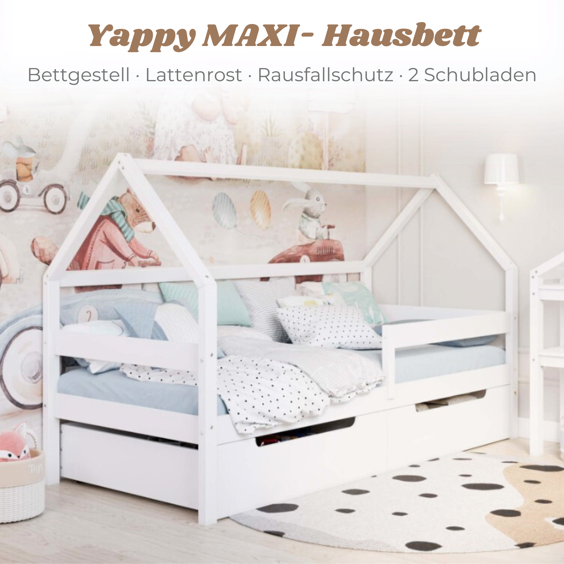 Lionherz YappySole MAXI letto casetta 200x90 2 cassetti