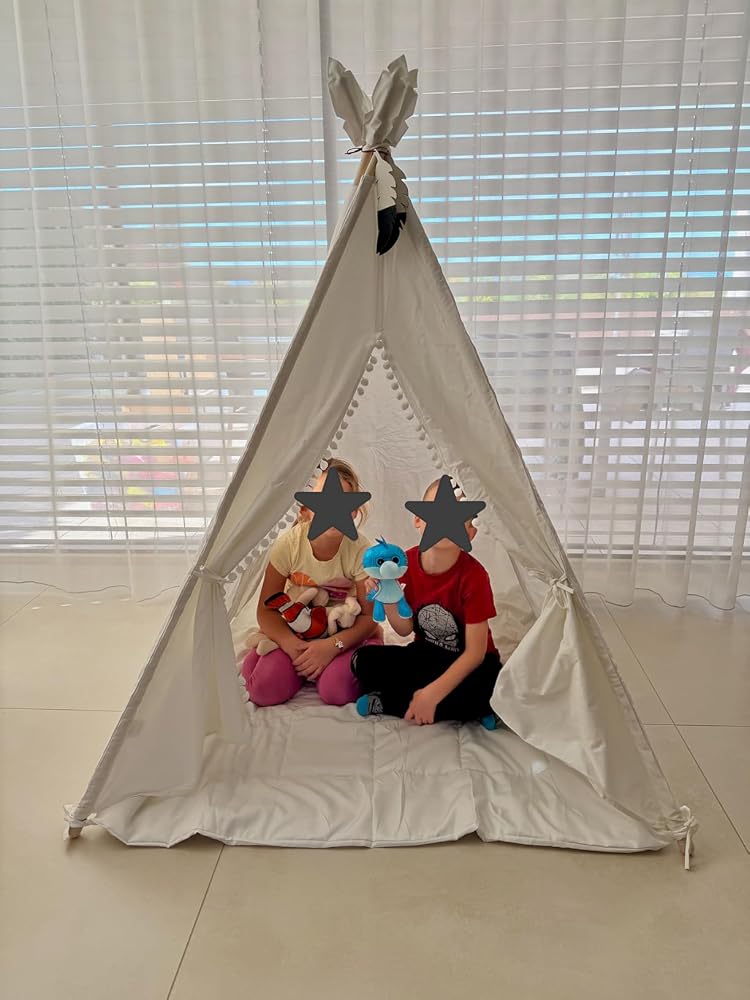 Lionherz Tipi tenda bambini cotone set base crema