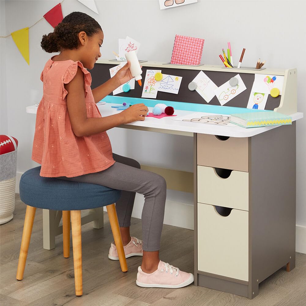 Little Tikes Real Wood 2-in-1 Scrivania Bambini Legno Lavagna