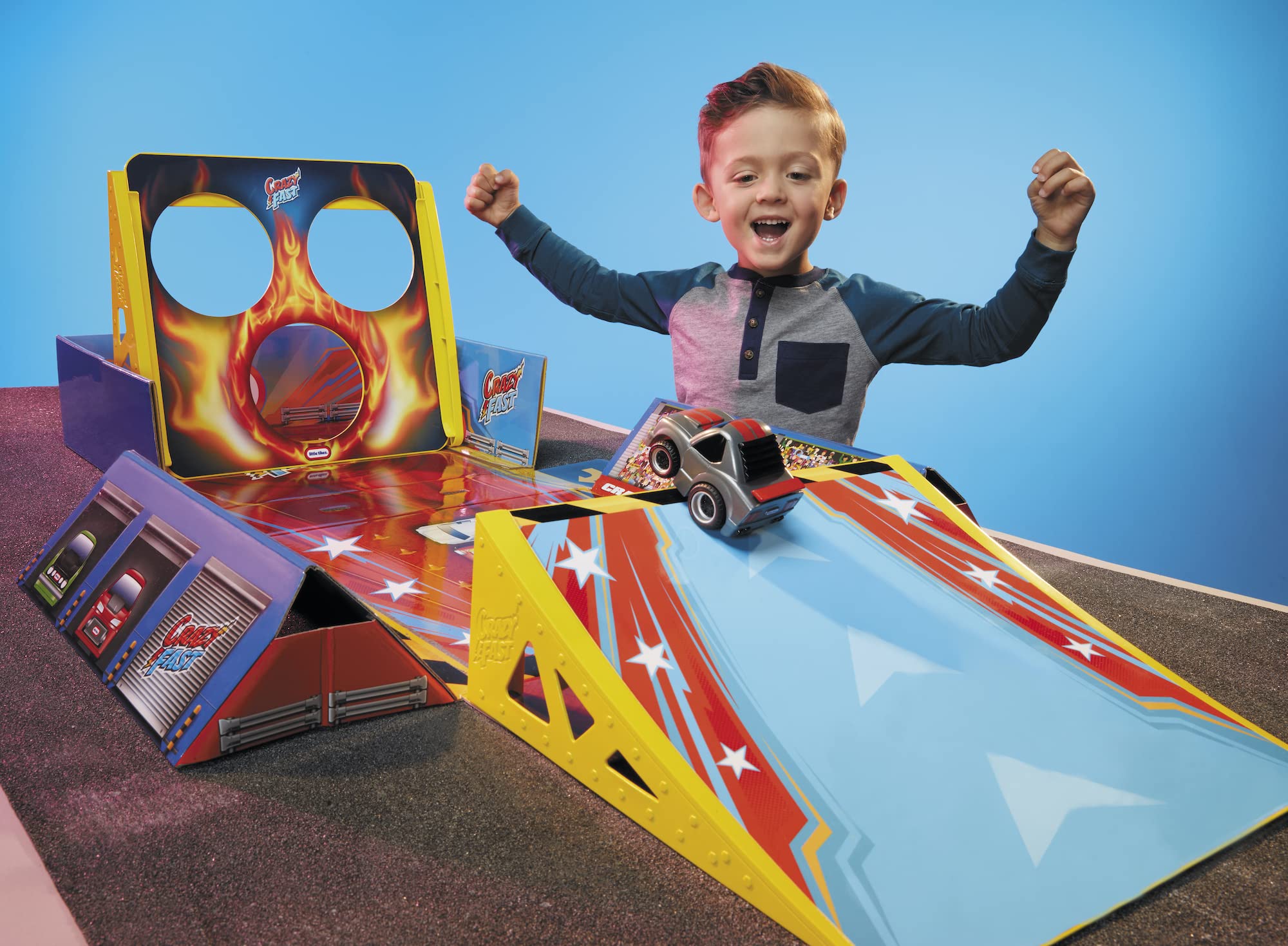 Little Tikes Crazy Fast Playset 4-in-1 con Auto