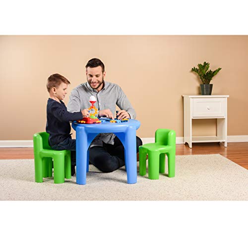 Little Tikes Bright 'n Bold Tavolo con 2 Sedie Verde Blu