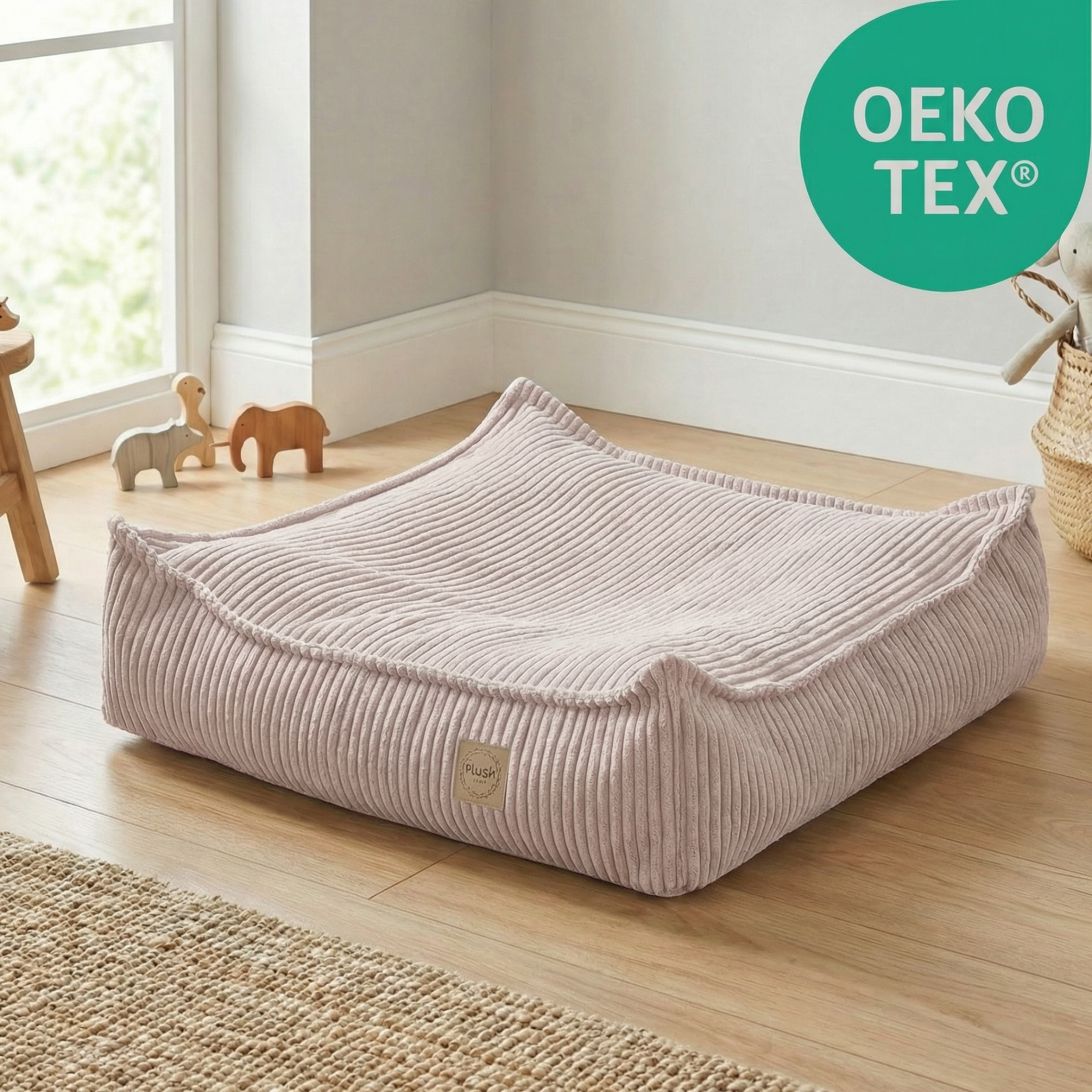 Lionherz Snuggy Puff pouf bambini 60x60x20 cord rosa