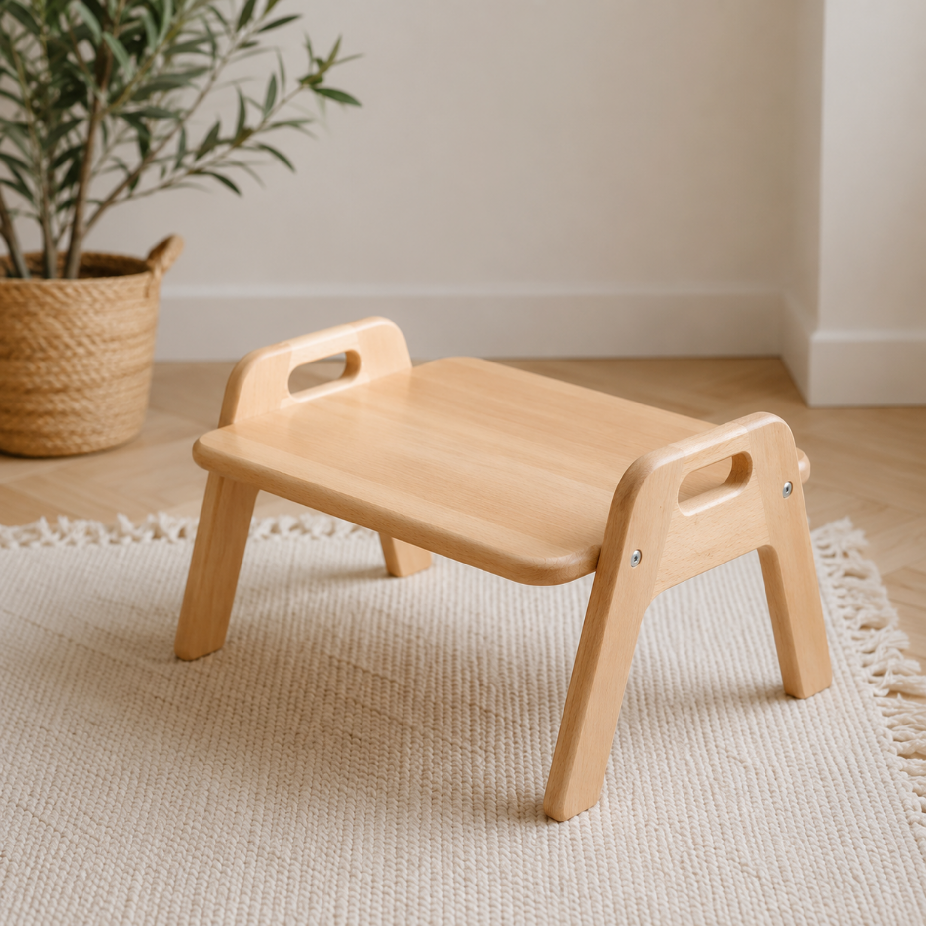 LIONHERZ Montessori tavolino pavimento faggio Piccolo 1-3 anni