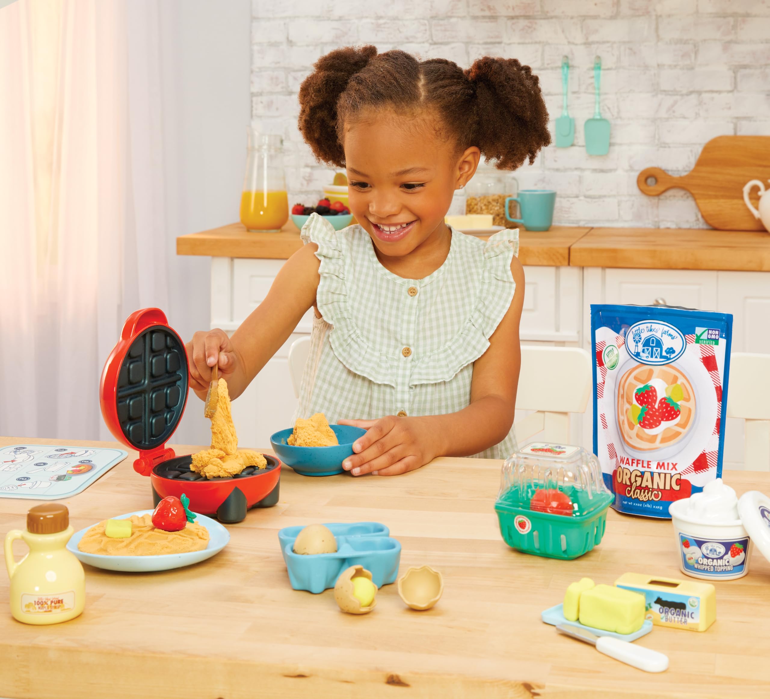 Little Tikes Creative Chefs Waffle Kit Cucina Bianco 18 Pezzi