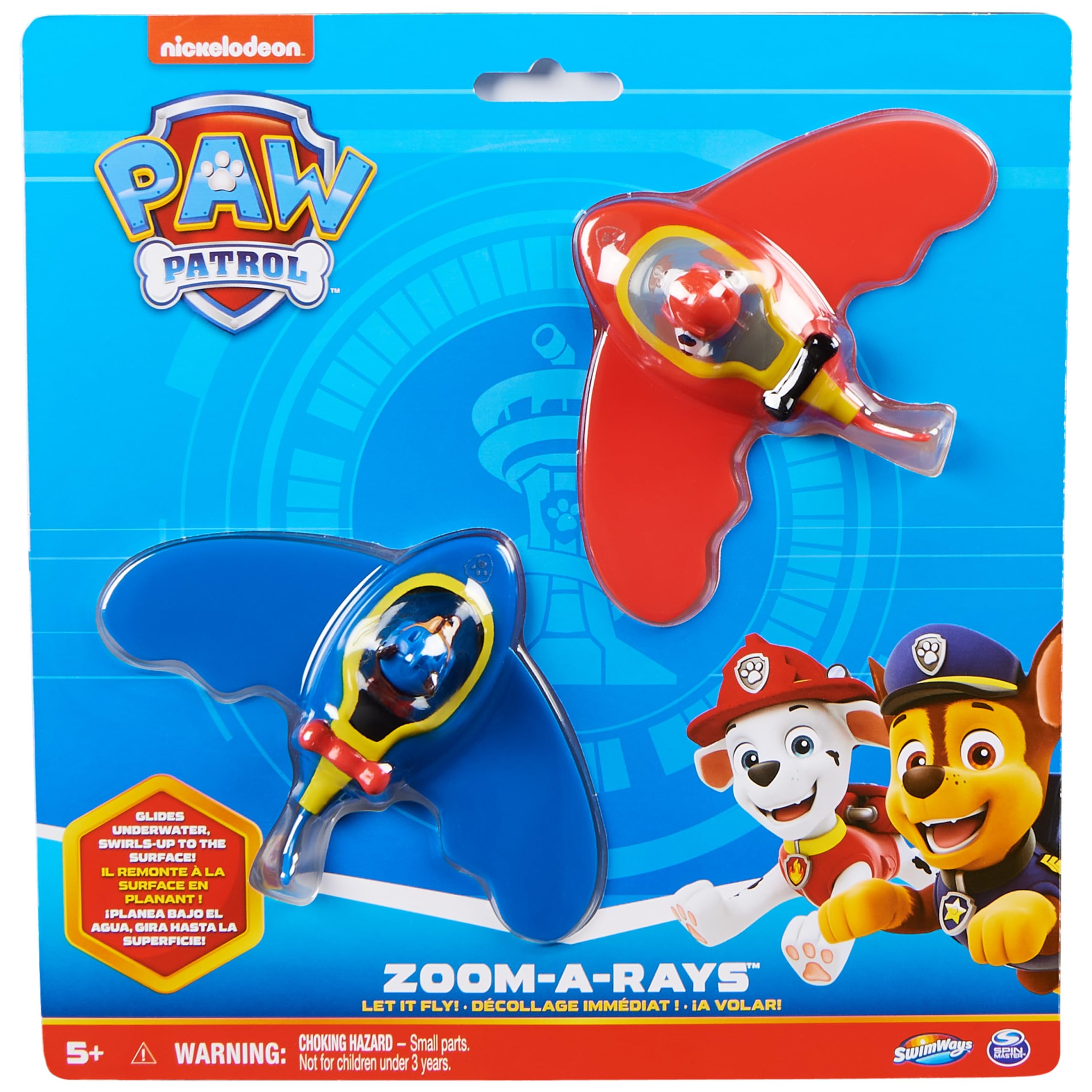 Swimways Paw Patrol Zoom-A-Rays giocattolo subacqueo 2 pezzi 5+
