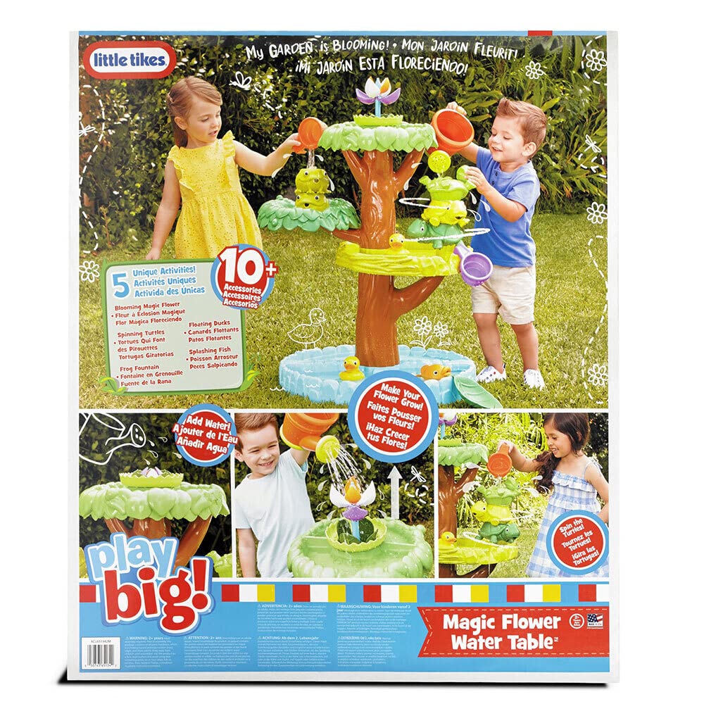 Little Tikes Magic Flower tavolo acqua giardino con accessori fiore