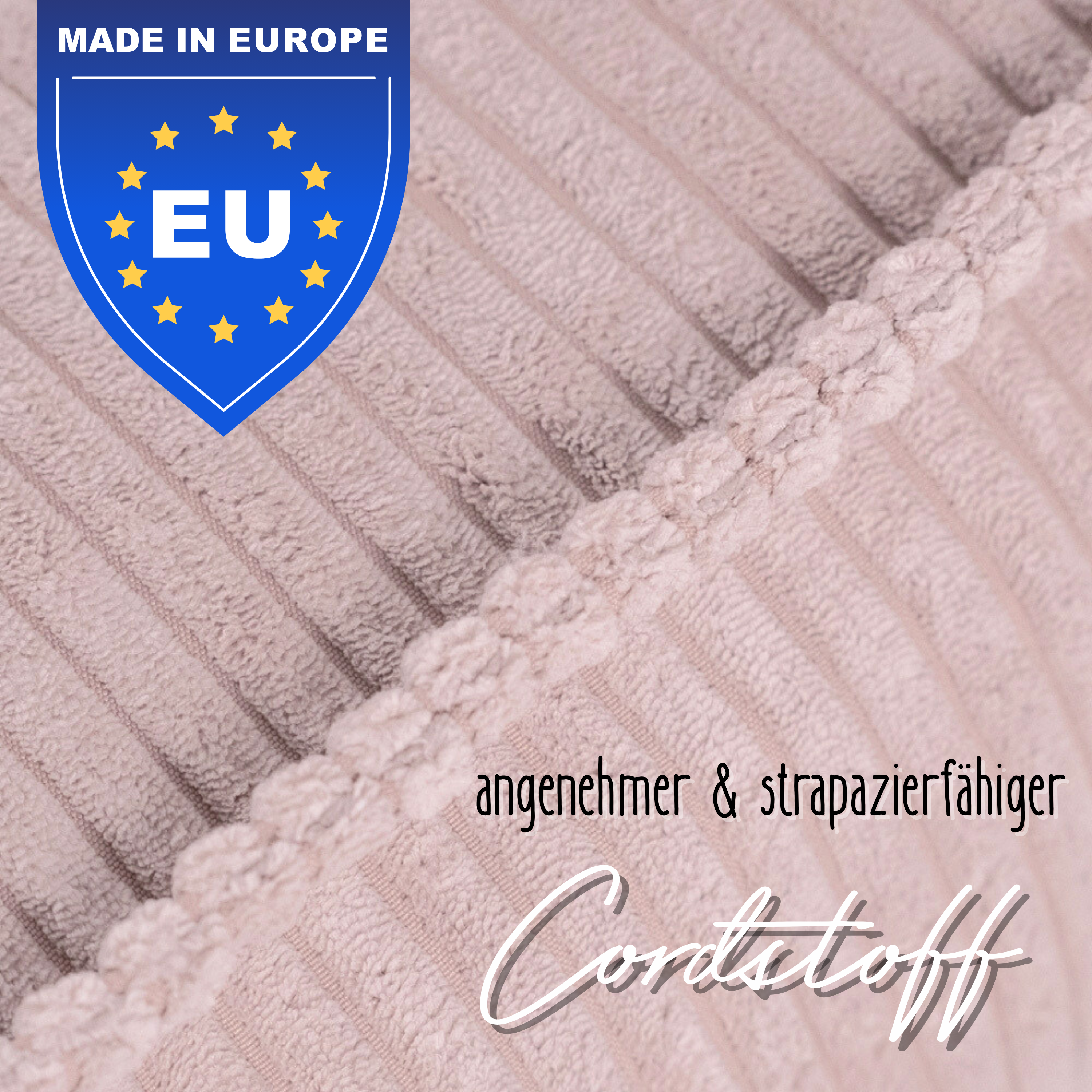 Lionherz Snuggy Puff pouf bambini 60x60x20 cord rosa
