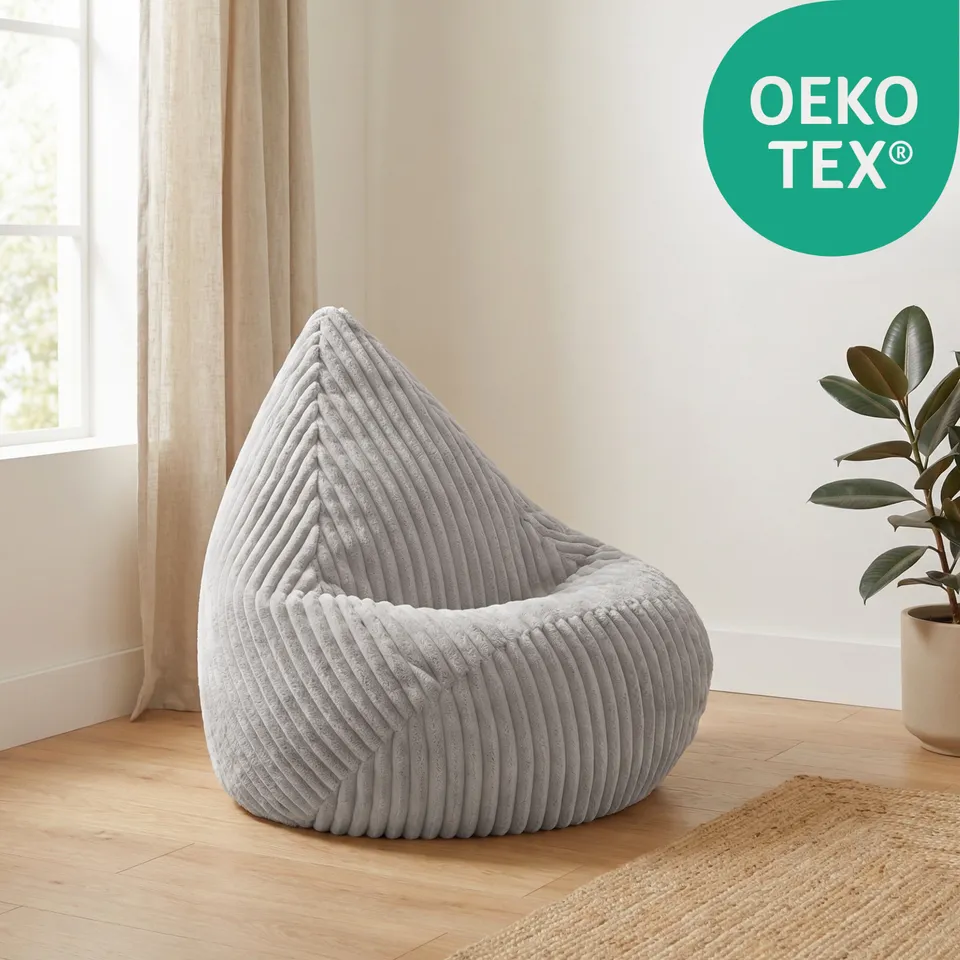 Lionherz Fluffy Cloud pouf bambino 80x85cm platino morbido