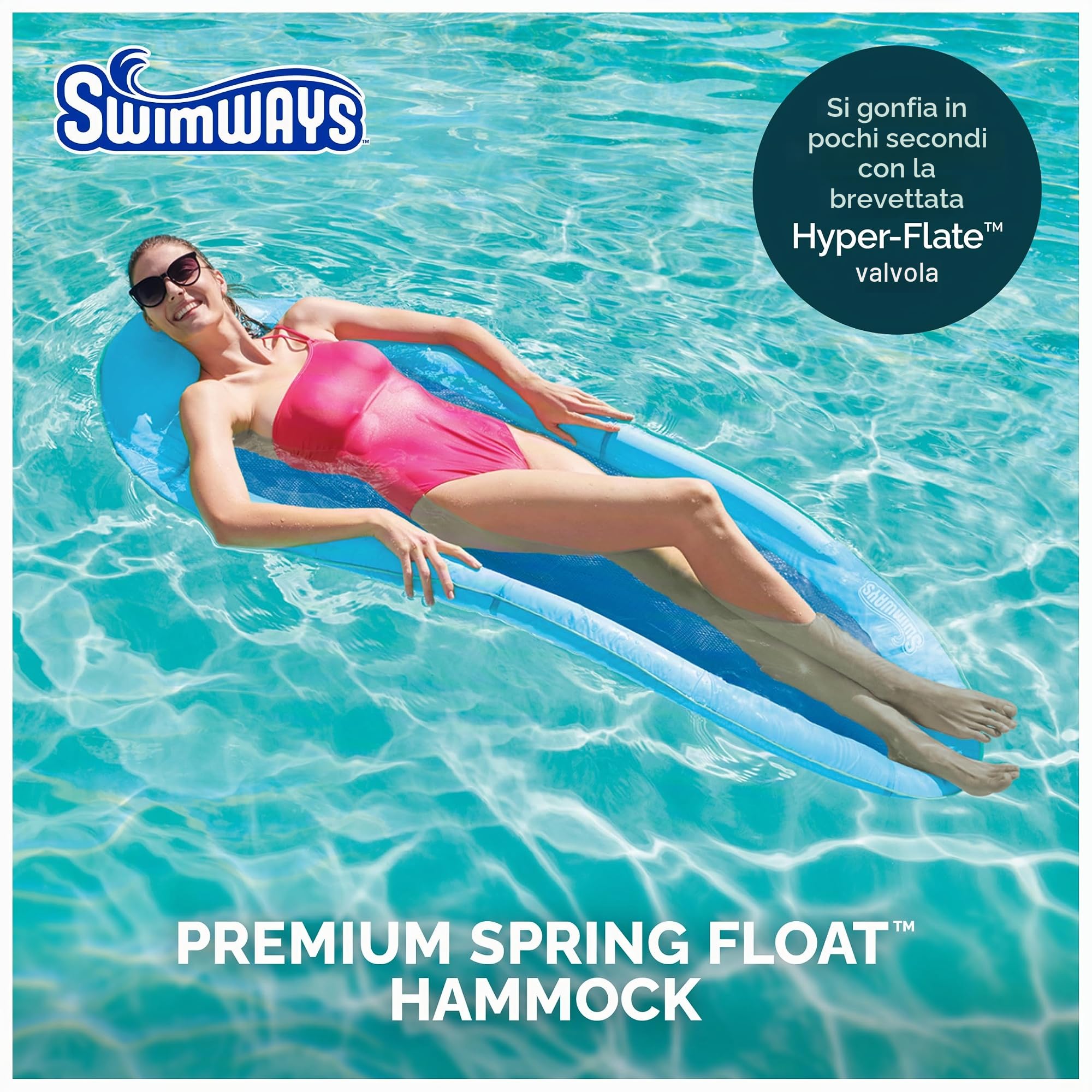 Swimways Spring Float Amaca Gonfiabile Adulti 172 cm fino 113 kg