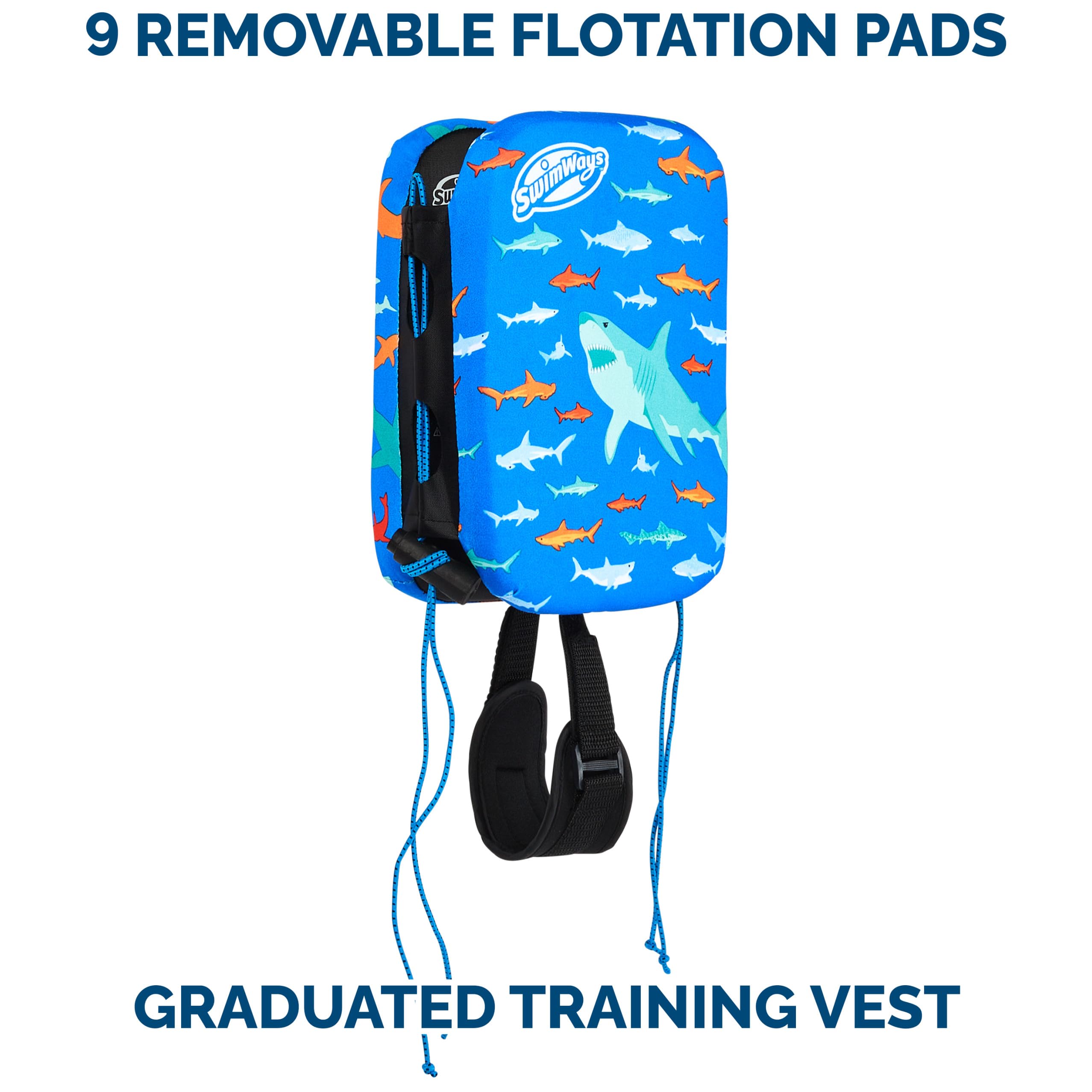 SwimWays First Swim PowerSwimmr aiuto nuoto squalo M