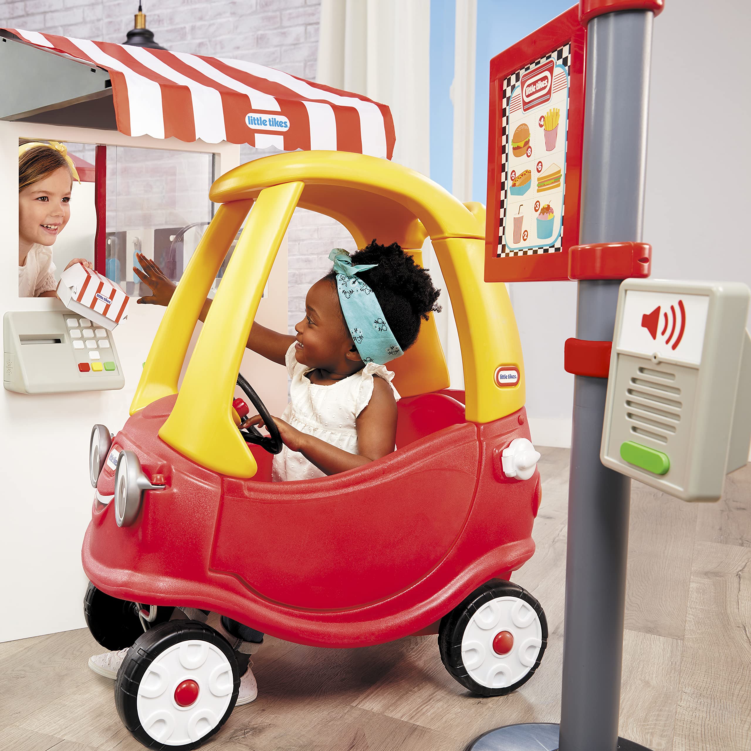 Little Tikes Real Wood Ristorante Drive-Thru Cucina Legno 40 Pezzi