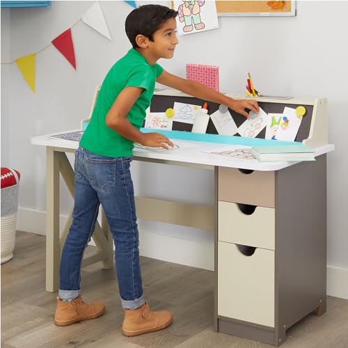Little Tikes Real Wood 2-in-1 Scrivania Bambini Legno Lavagna