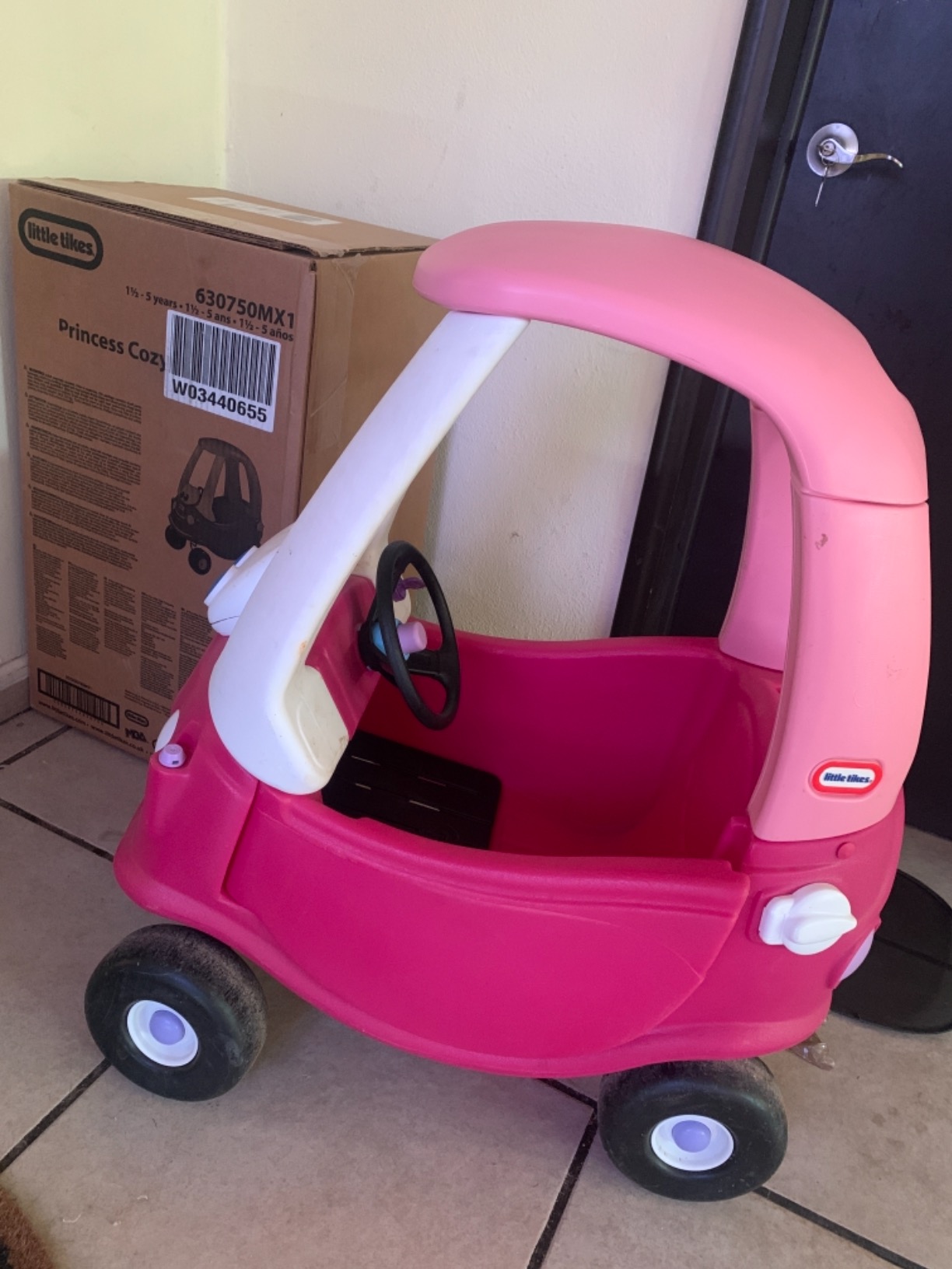 Little Tikes Princess Cozy Coupe Macchinina Rosa con Maniglia
