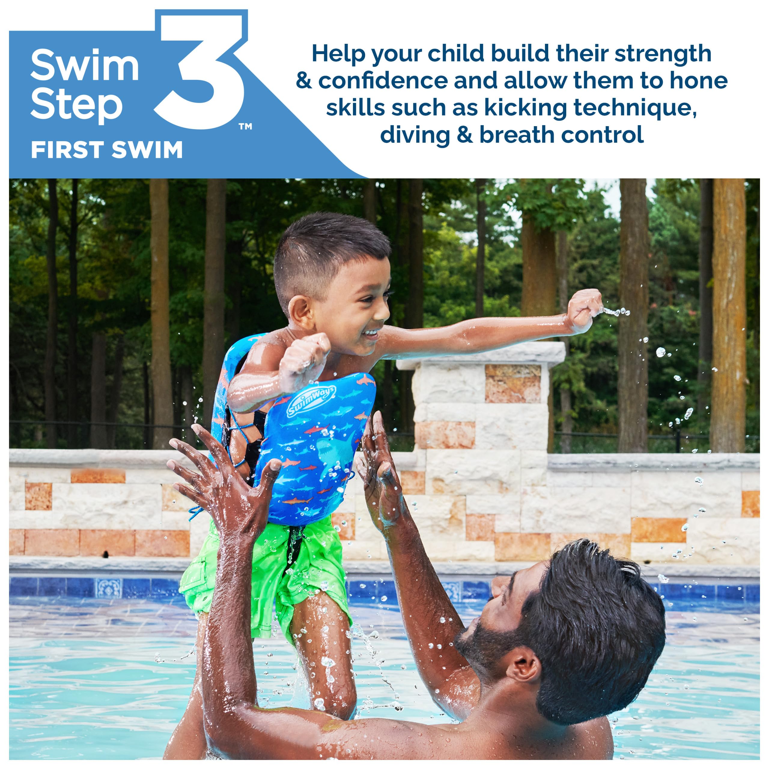 SwimWays First Swim PowerSwimmr aiuto nuoto squalo M