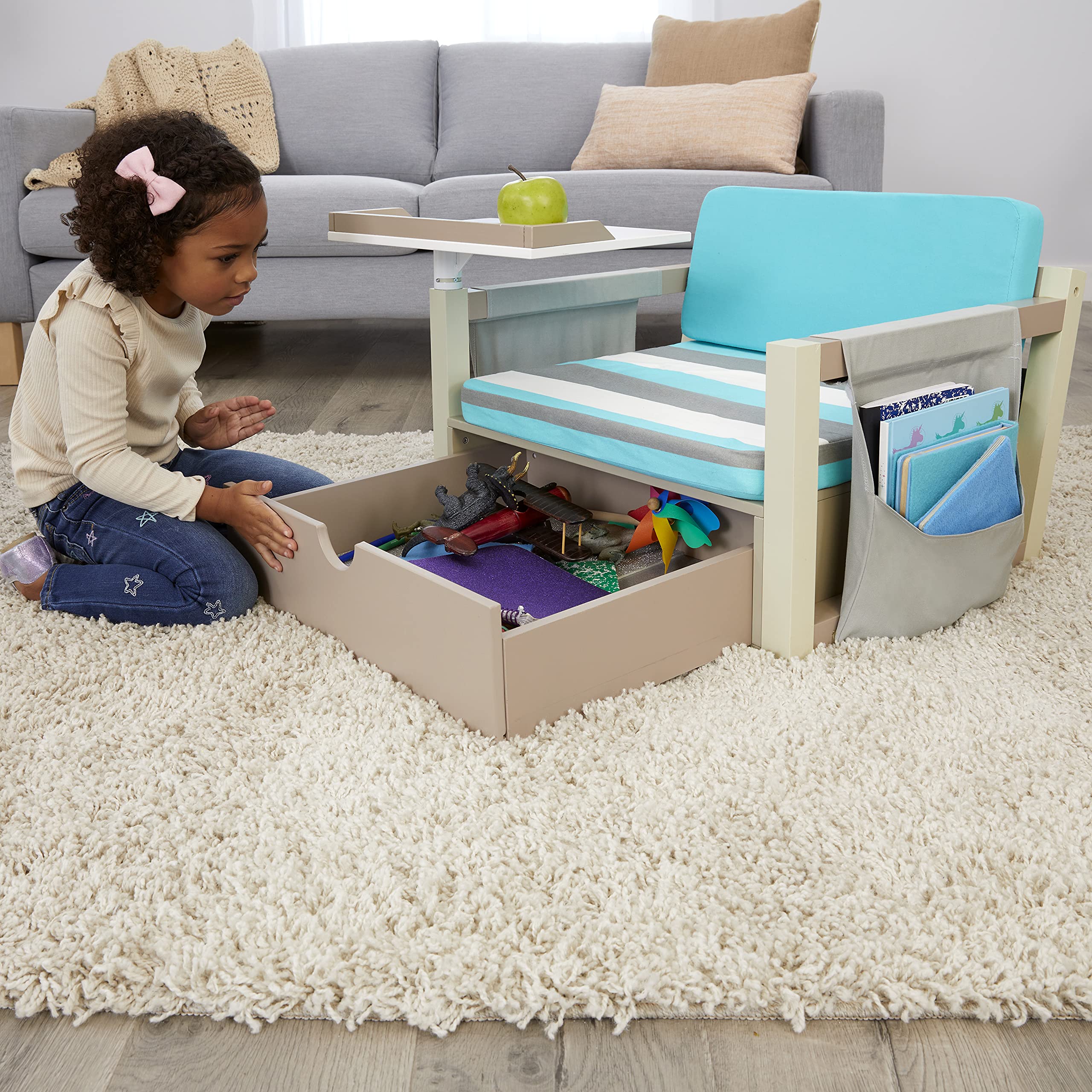 Little Tikes Furniture Scrivania Girevole Legno 2 in 1 4-10 Anni