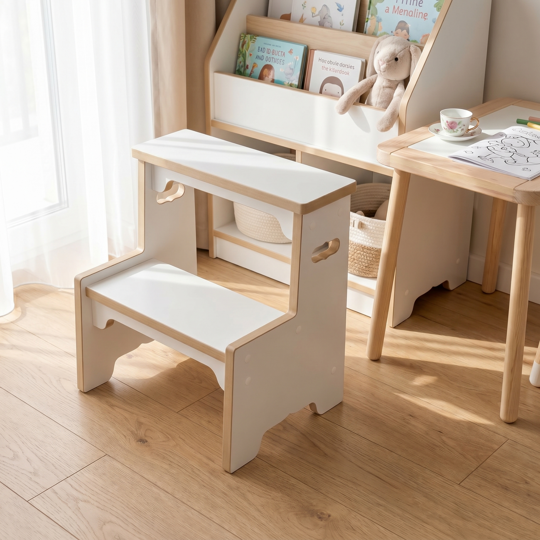 Lionherz Little Helper sgabello bambini 39x39x29cm legno