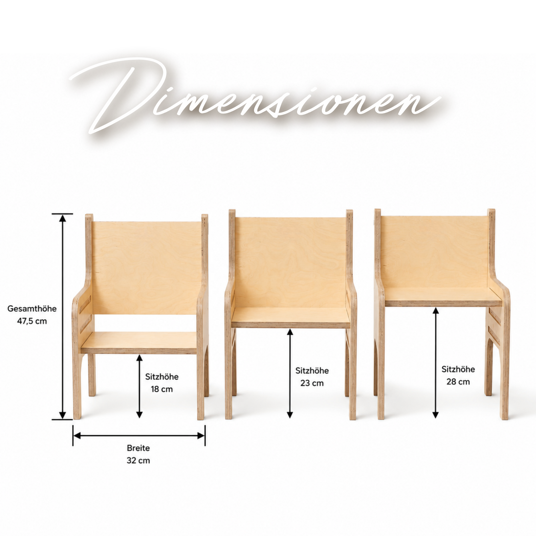 Lionherz Tulla sedia Montessori legno naturale regolabile