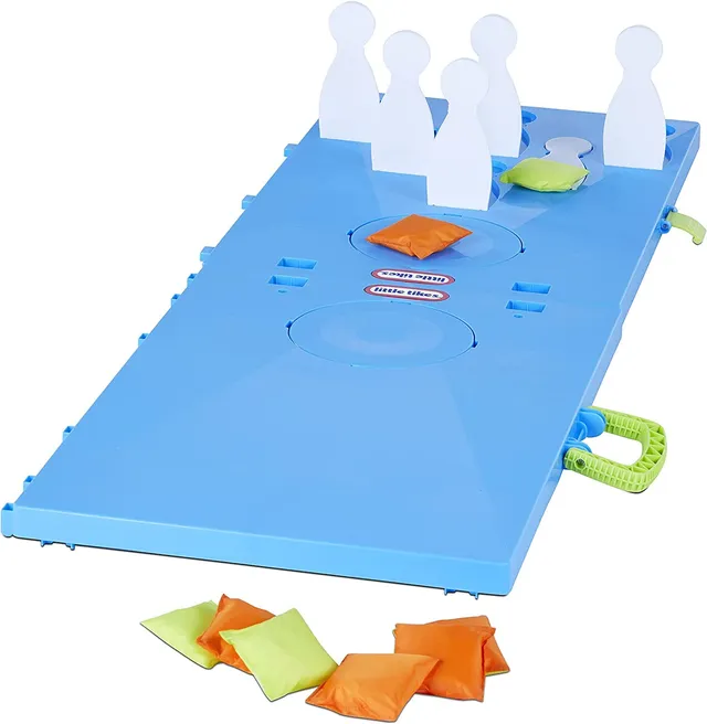 Little Tikes Set Gioco Cornhole 5 in 1 con 16 accessori
