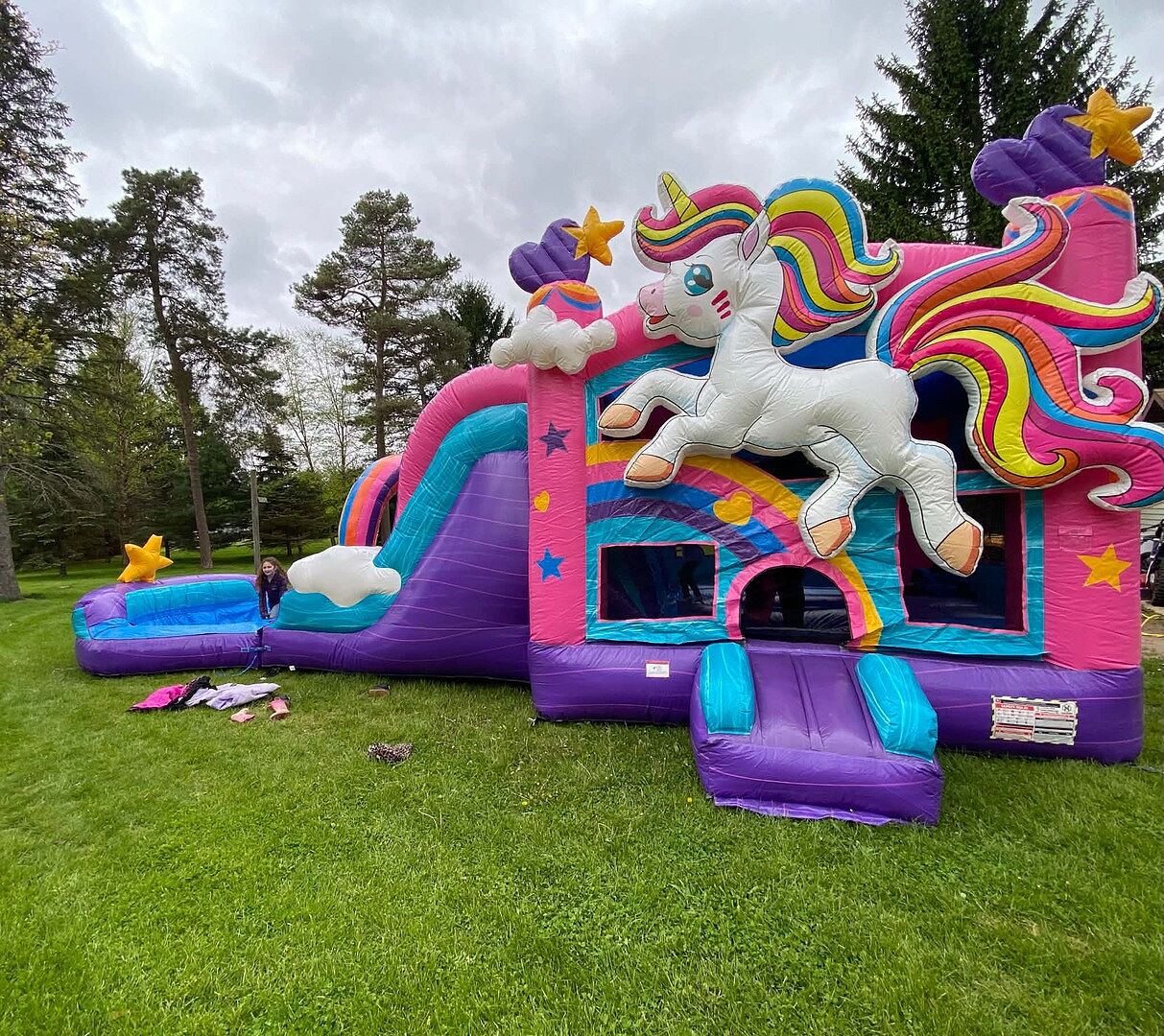XJUMP Combos X-C40U Unicorn castello gonfiabile con scivolo